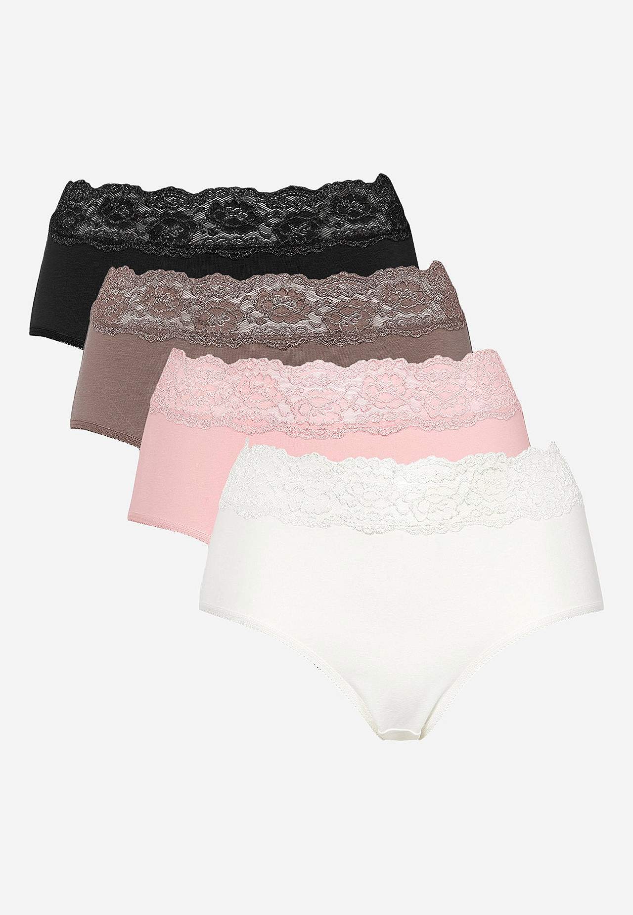 Miditrusse i bomuld 4-pack