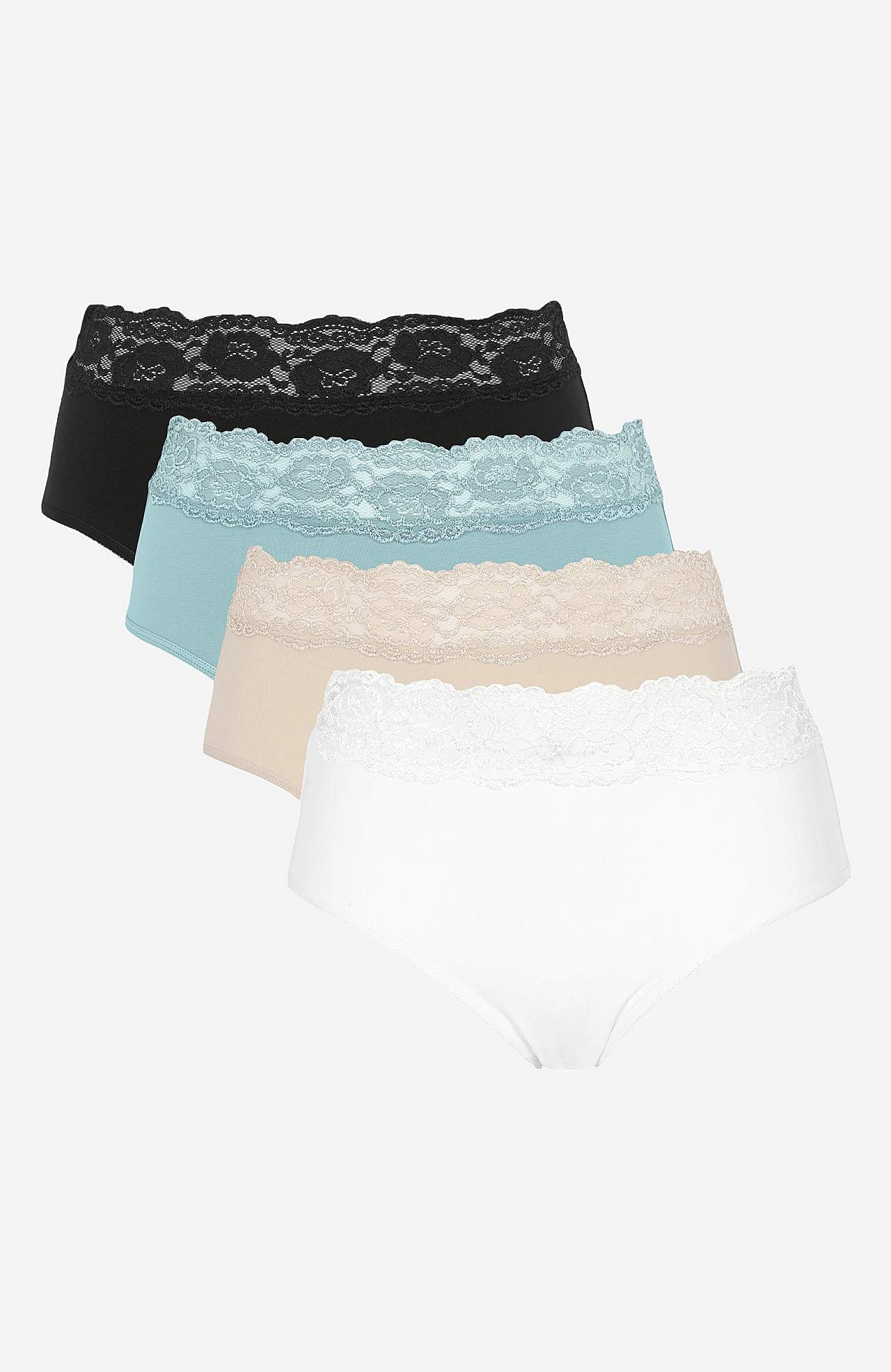Miditrusse i bomuld 4-pack