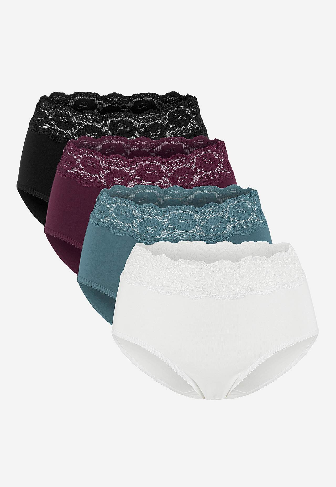 Miditrusse i bomuld 4-pack