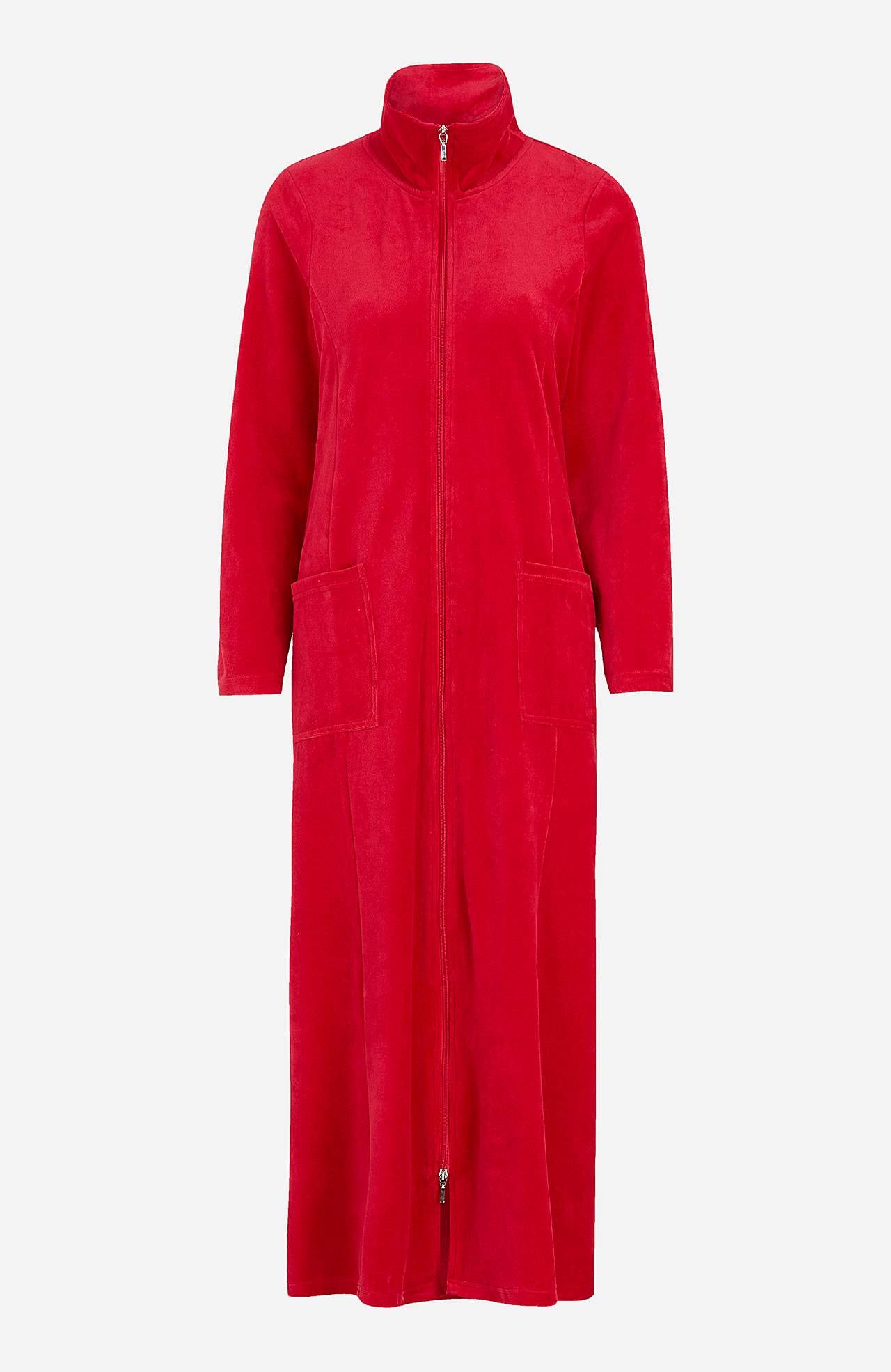 Velour, lang morgenkåbe