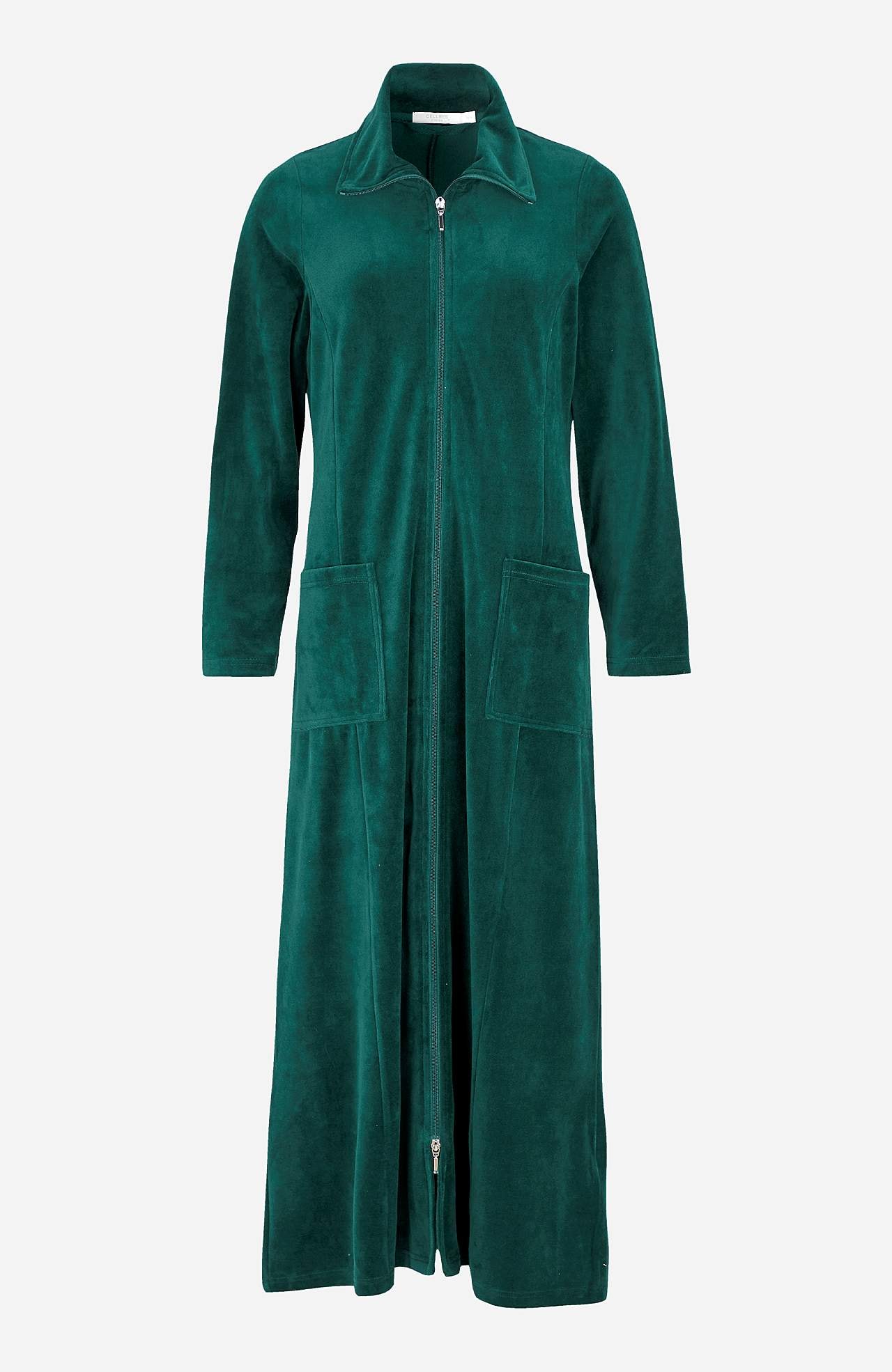 Velour, lang morgenkåbe