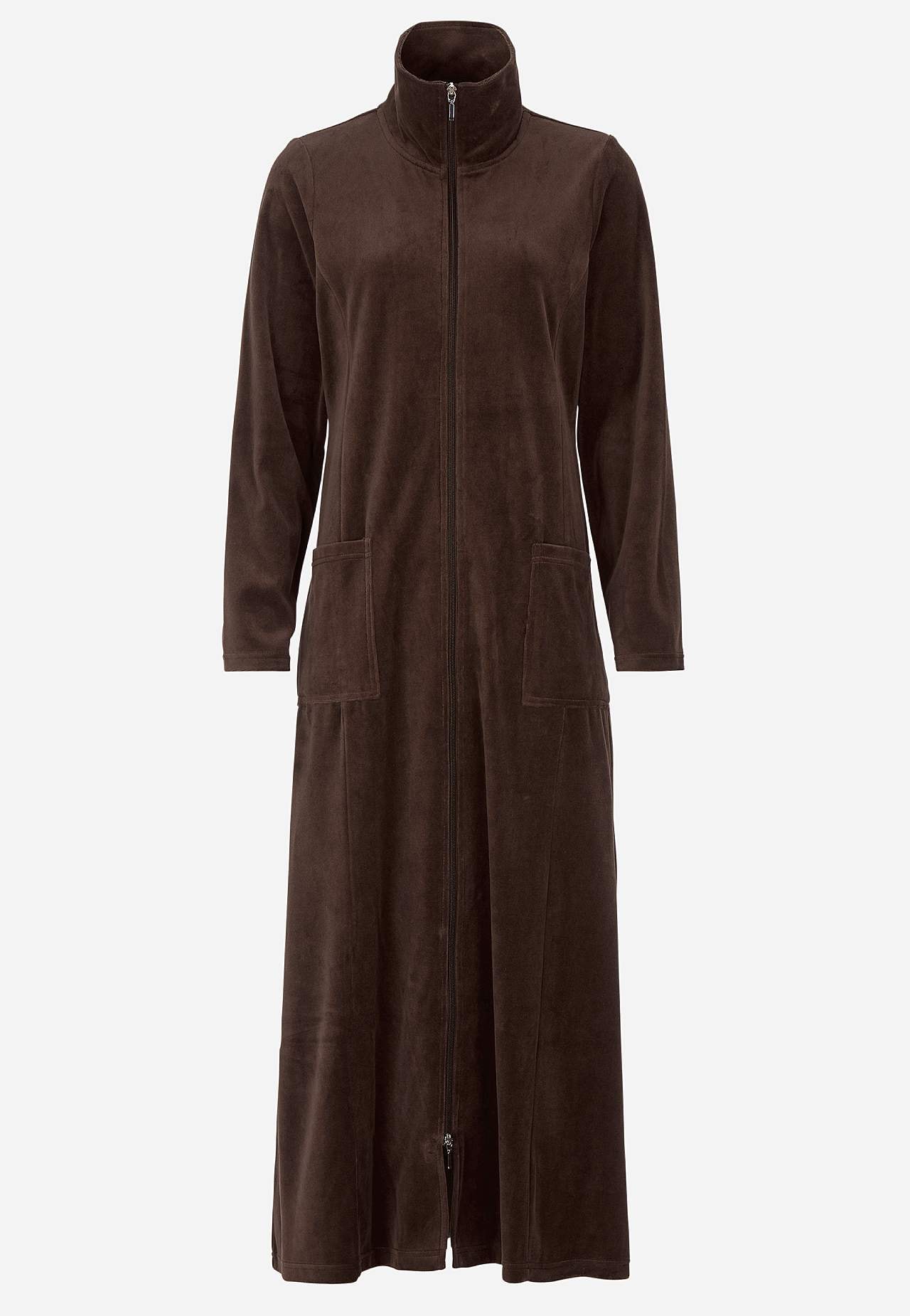 Velour, lang morgenkåbe Wilma