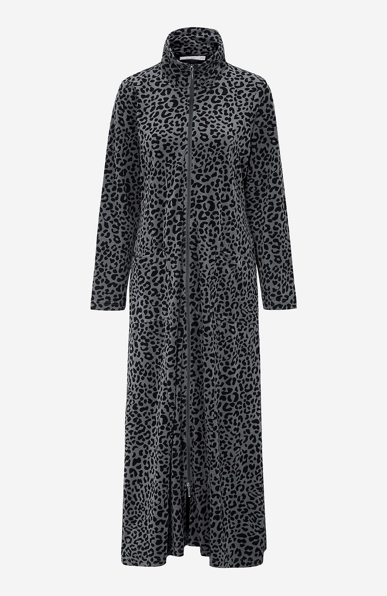Velour, lang morgenkåbe