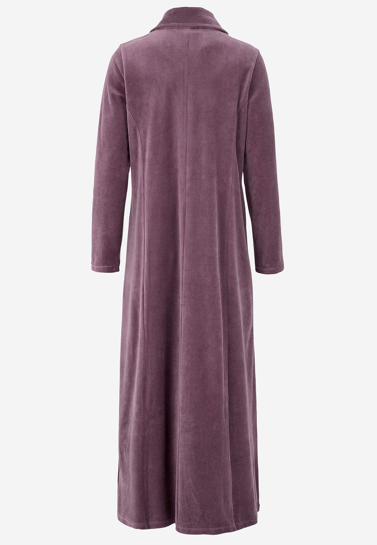 Velour, lang morgenkåbe Wilma