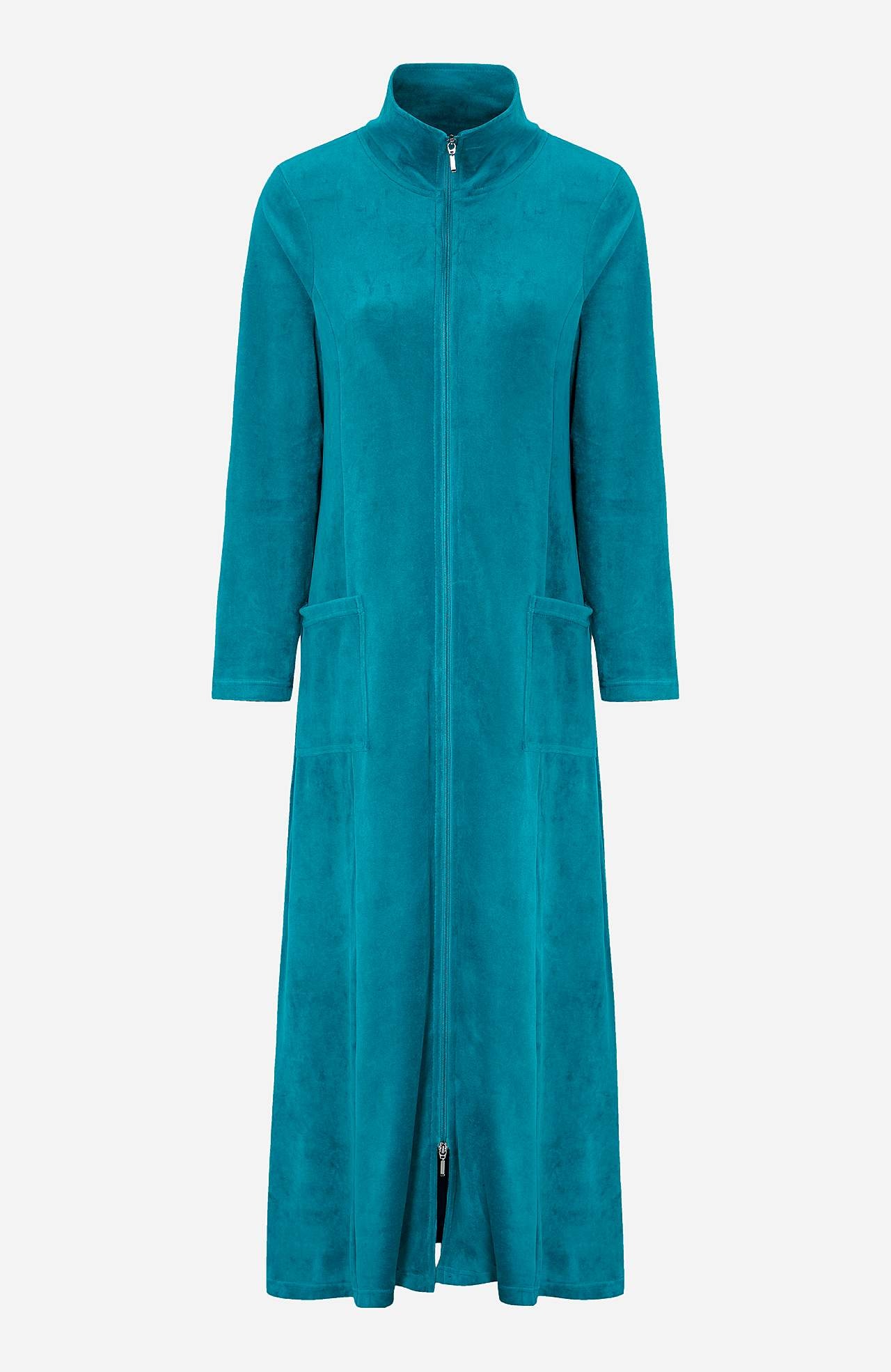 Velour, lang morgenkåbe