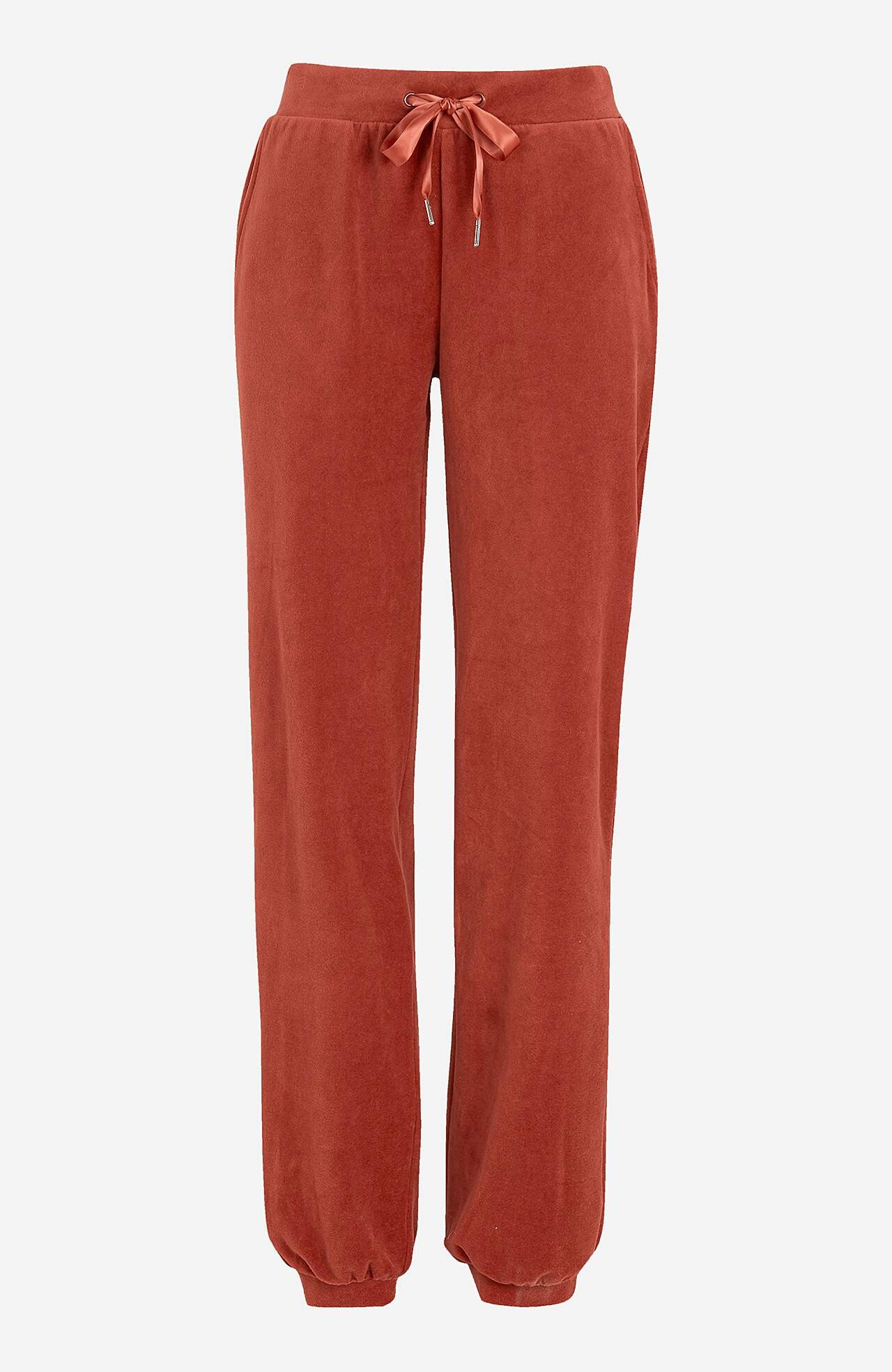 Velourbukser med ribkant