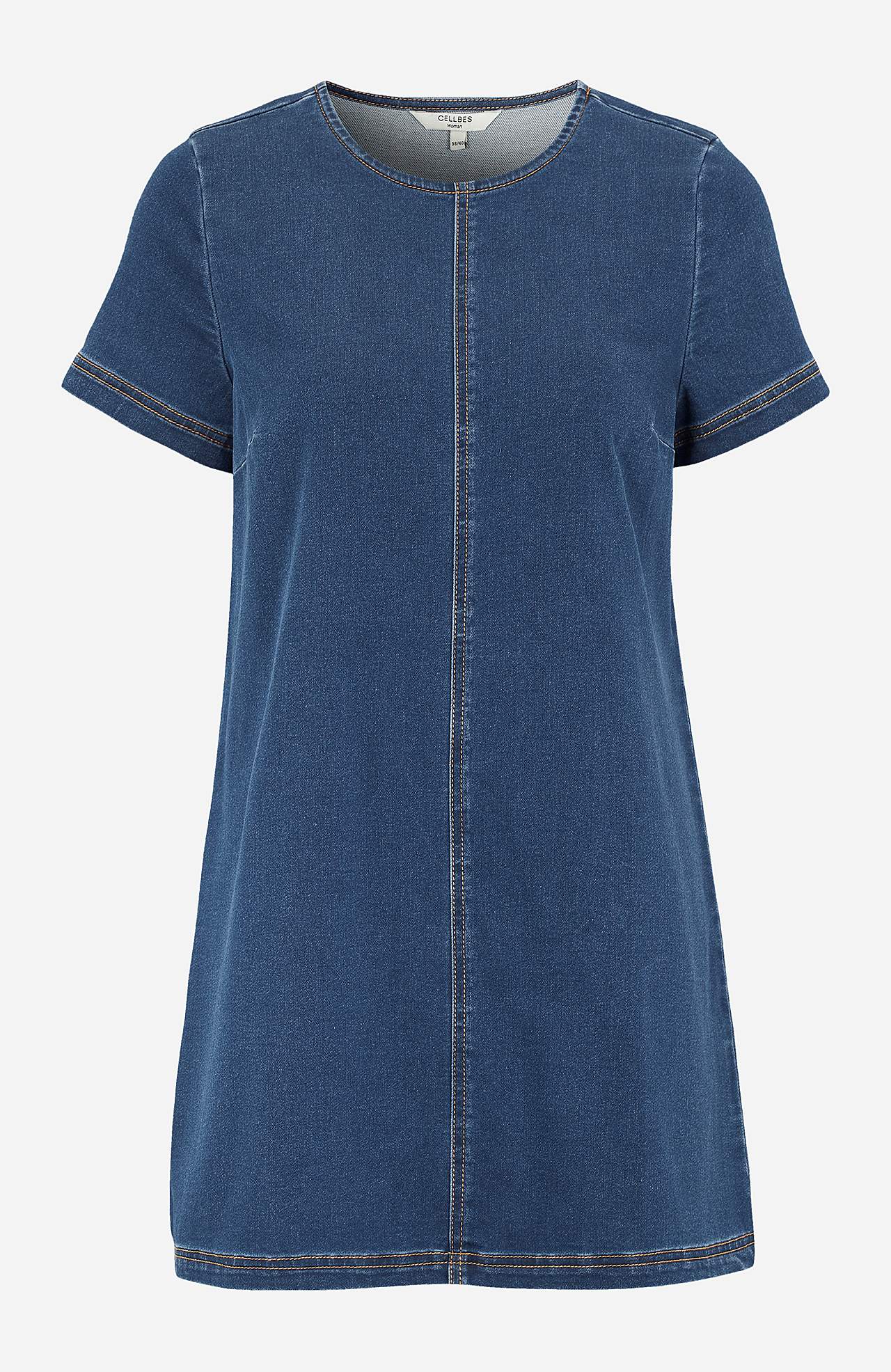 Kortærmet denimtunika