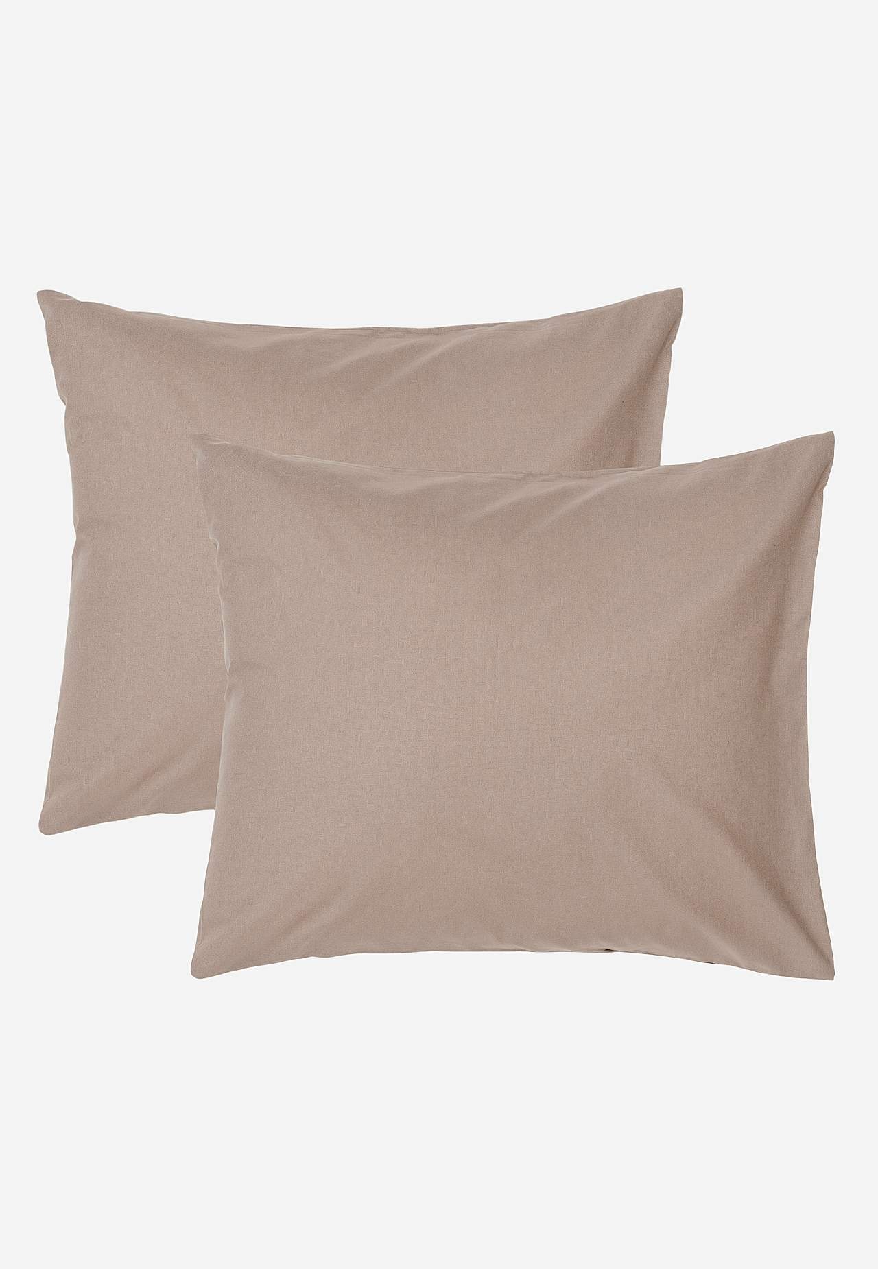 Ensfarvet pudebetræk 50x60 cm 50x60 cm 2-pack