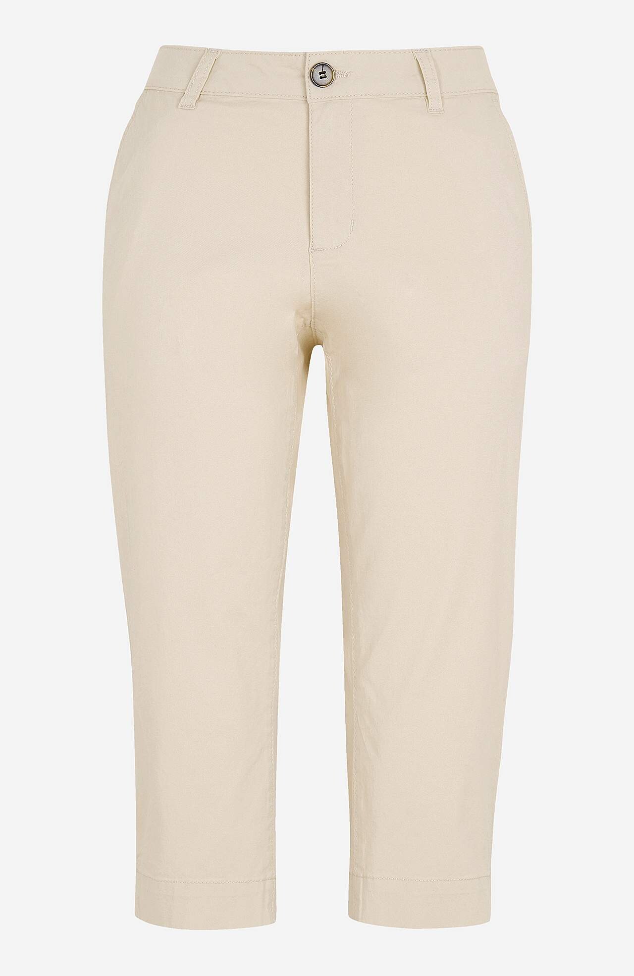 Capribukser i bomuldstwill med stræk
