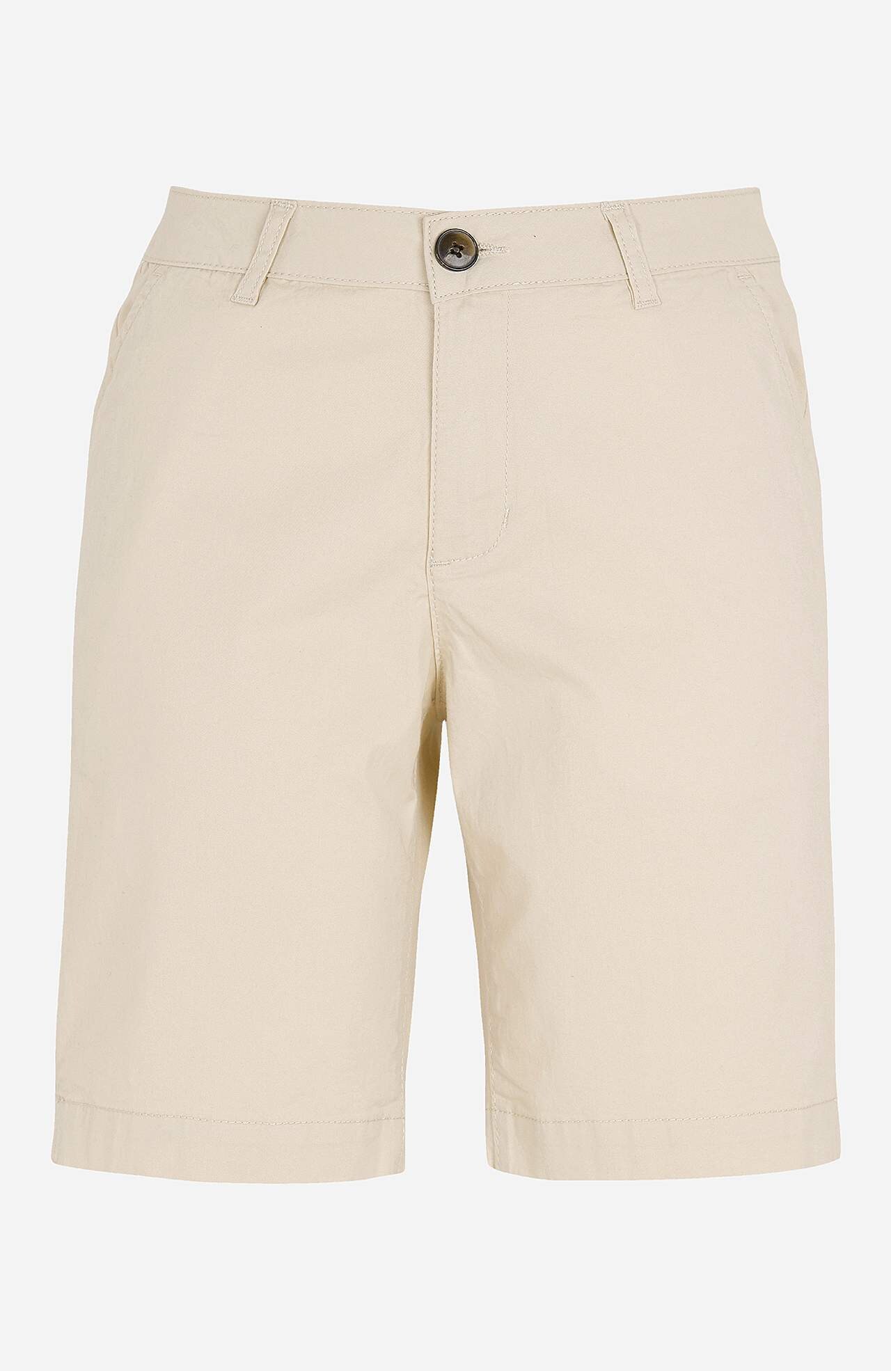 Shorts i bomuldstwill med stræk Marie