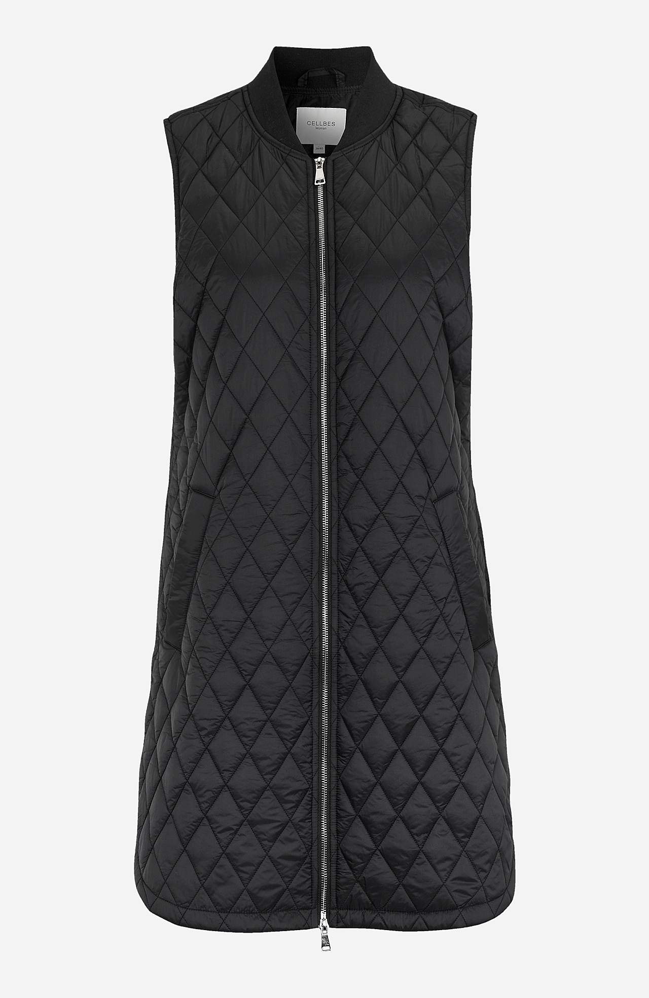Quiltet, lang vest Lena