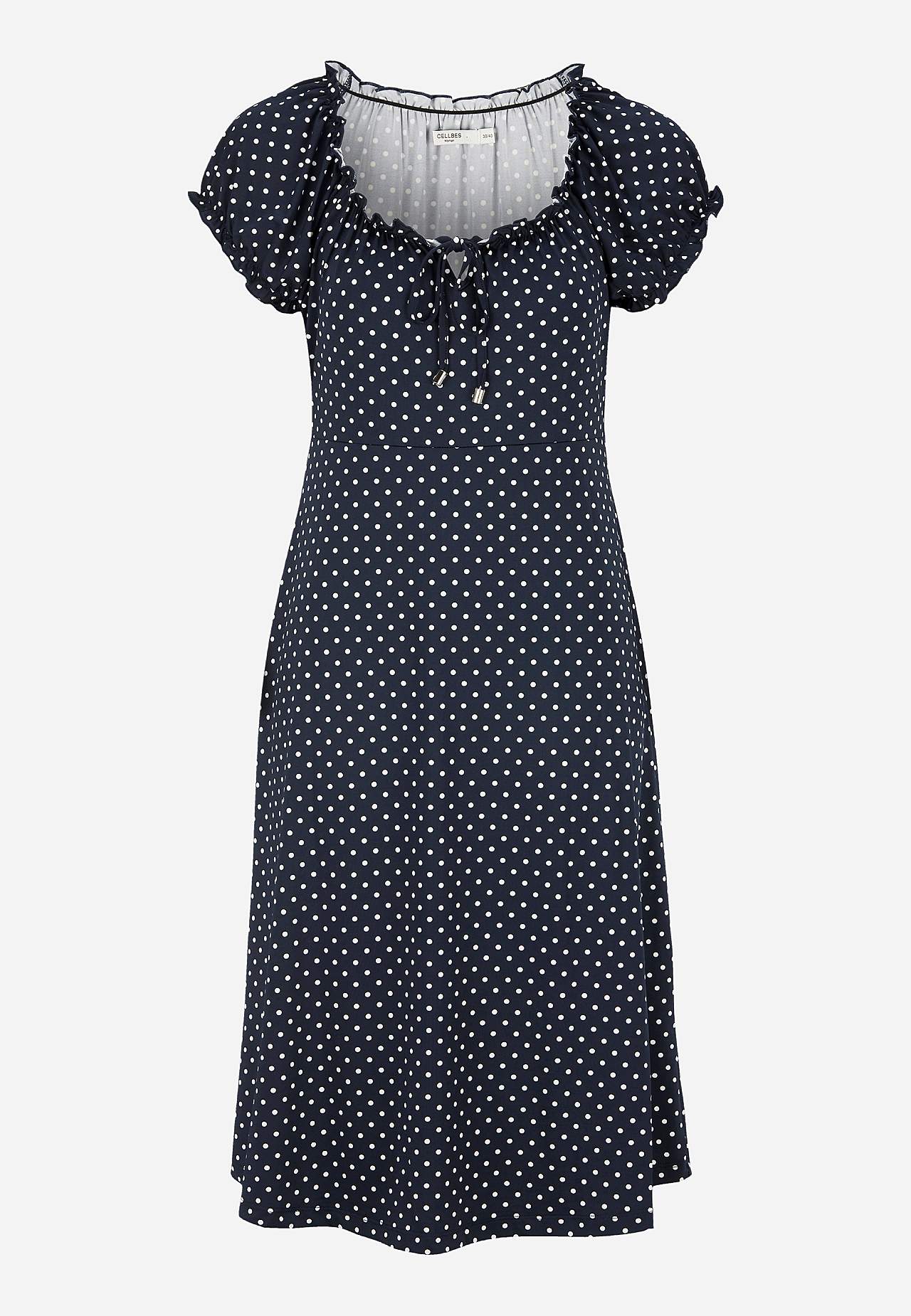 Mønstret off-shoulder-kjole