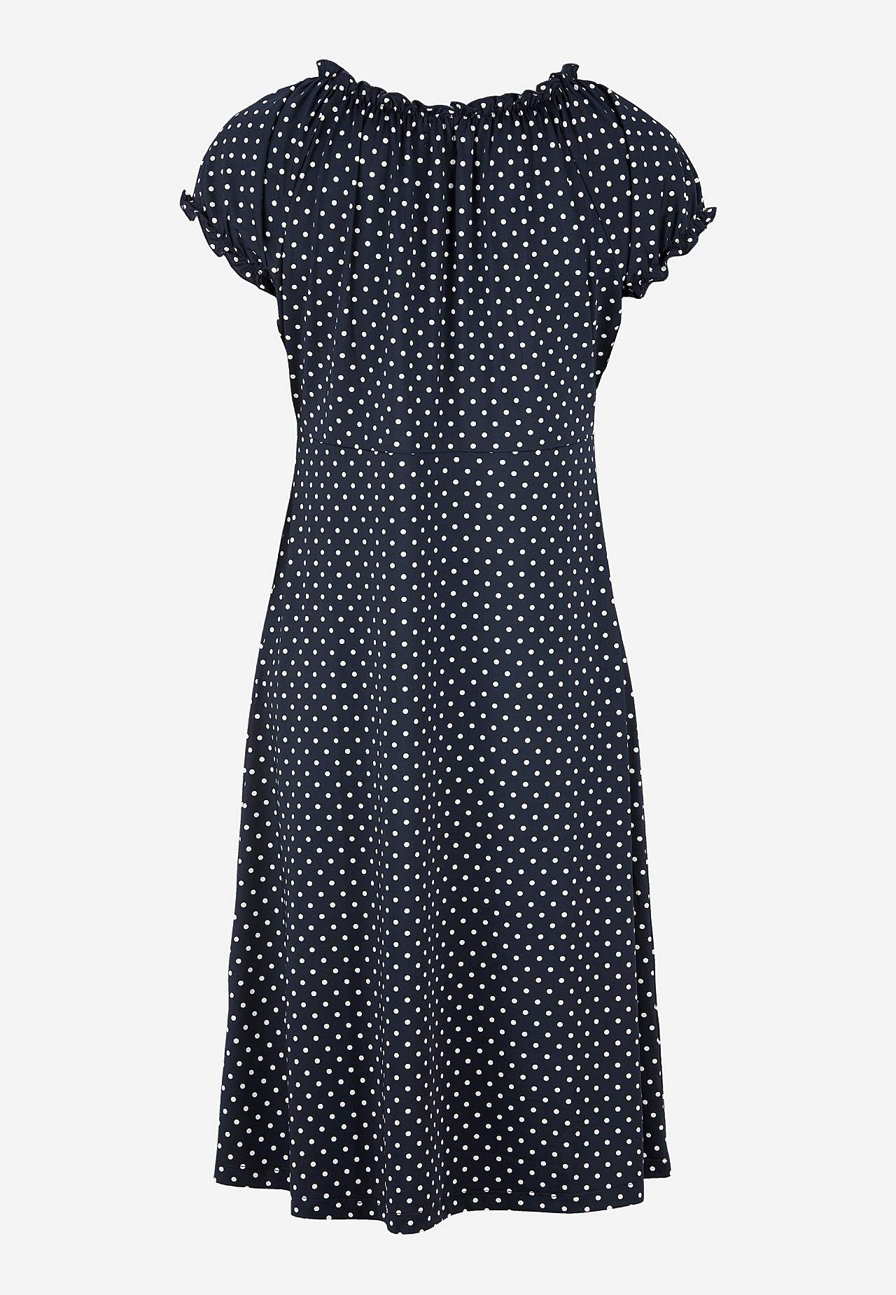 Mønstret off-shoulder-kjole