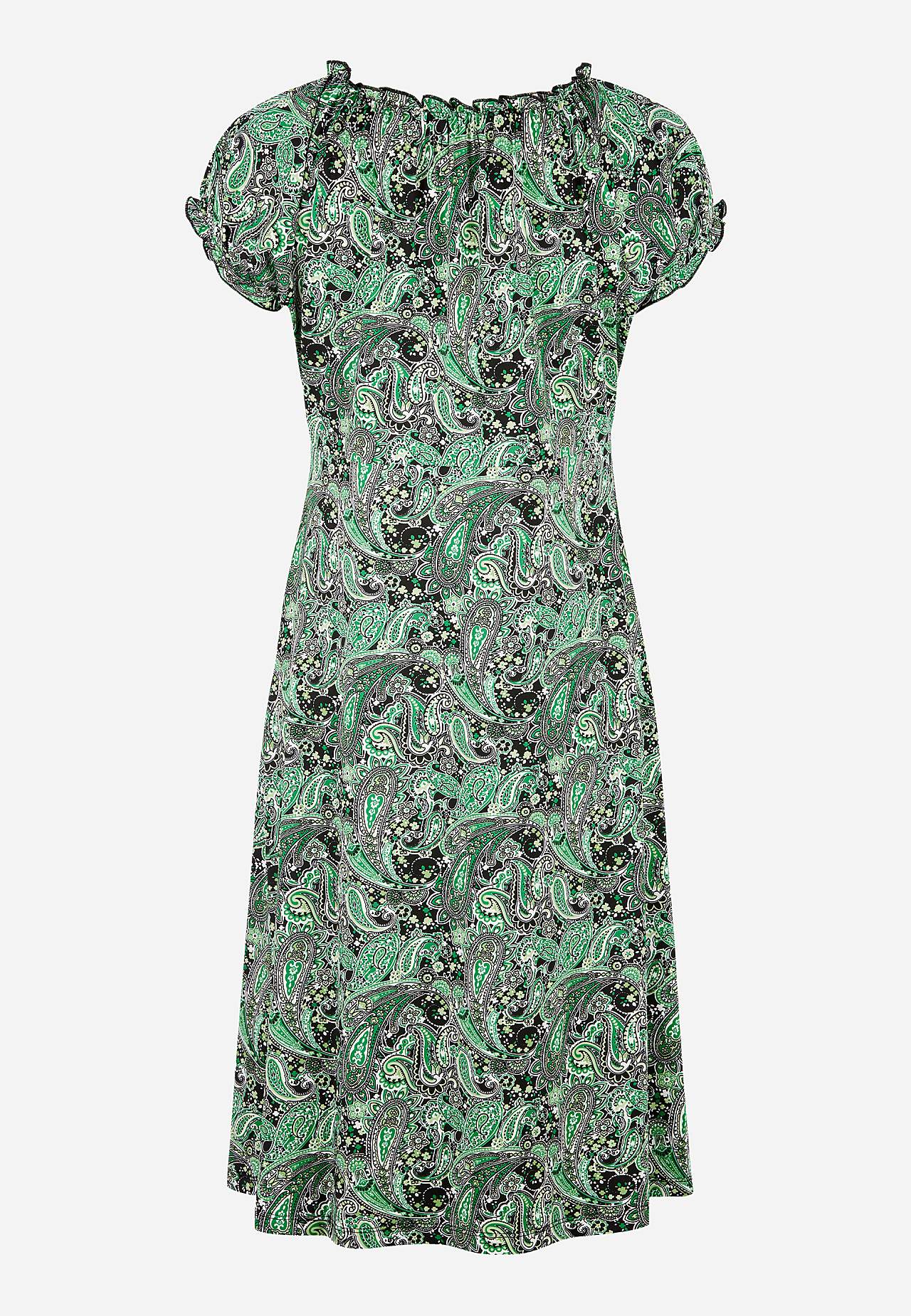 Mønstret off-shoulder-kjole