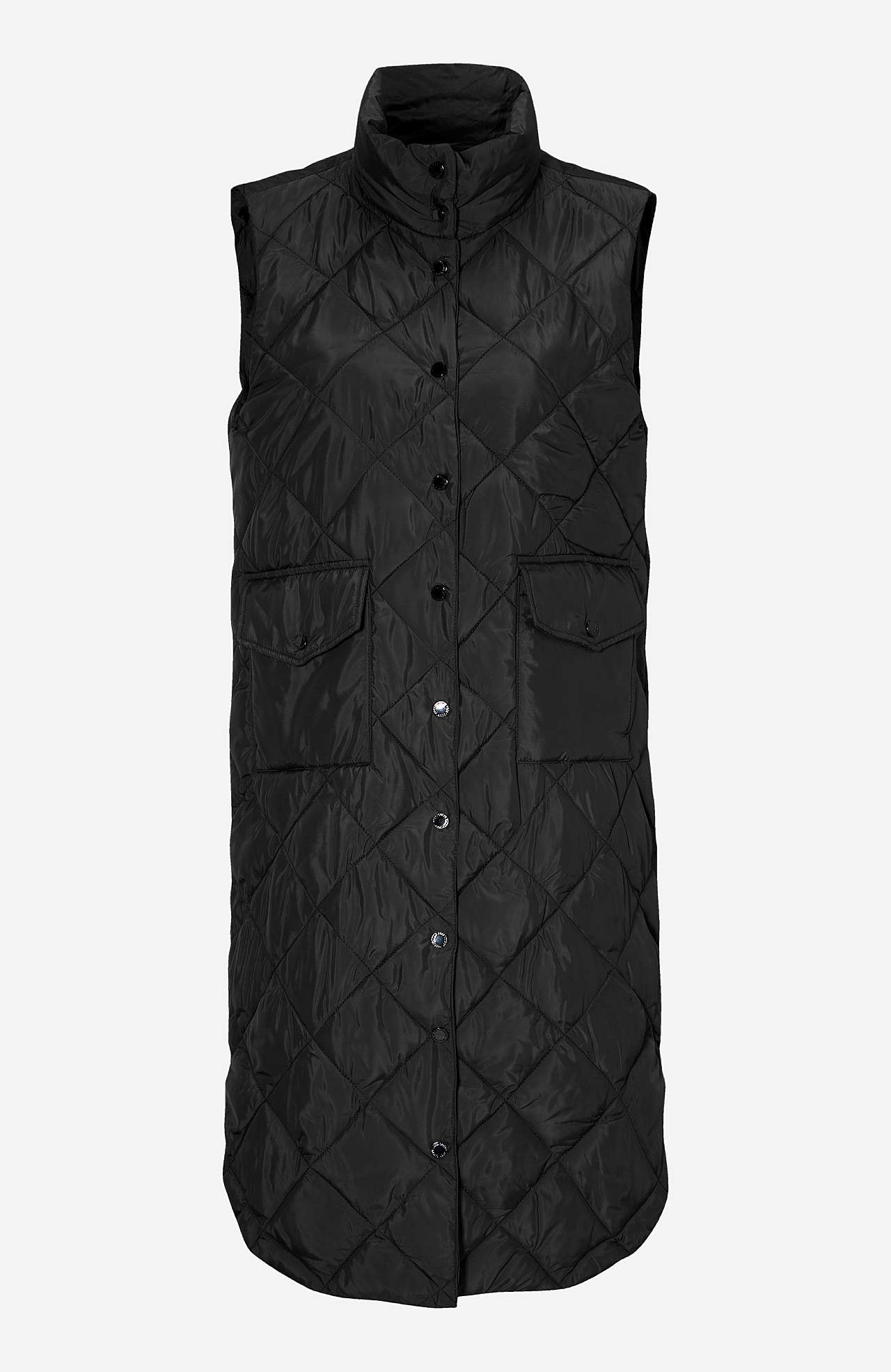 Lang, quiltet vest