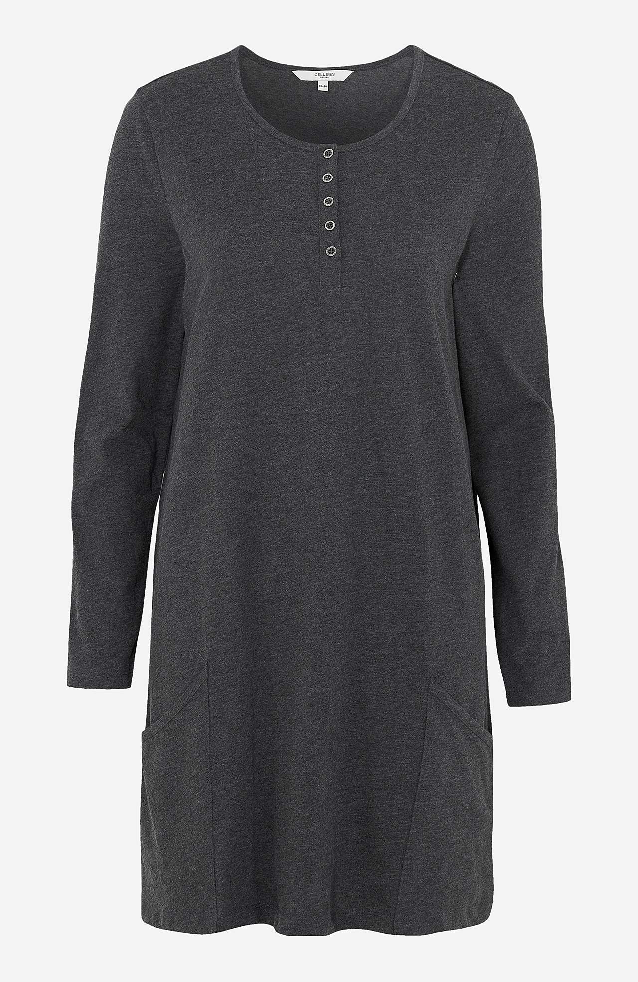Langærmet jerseytunika med lommer Hilda