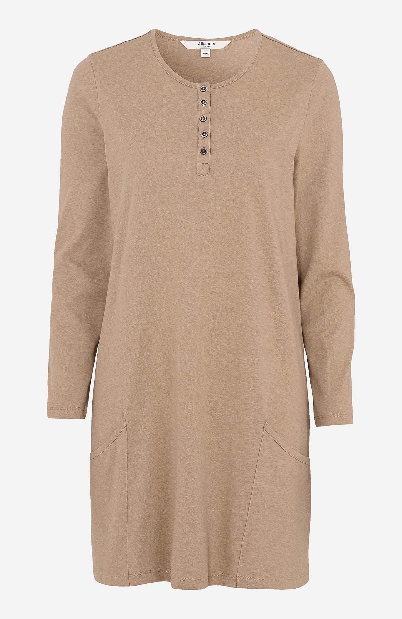 Langærmet jerseytunika med lommer Hilda