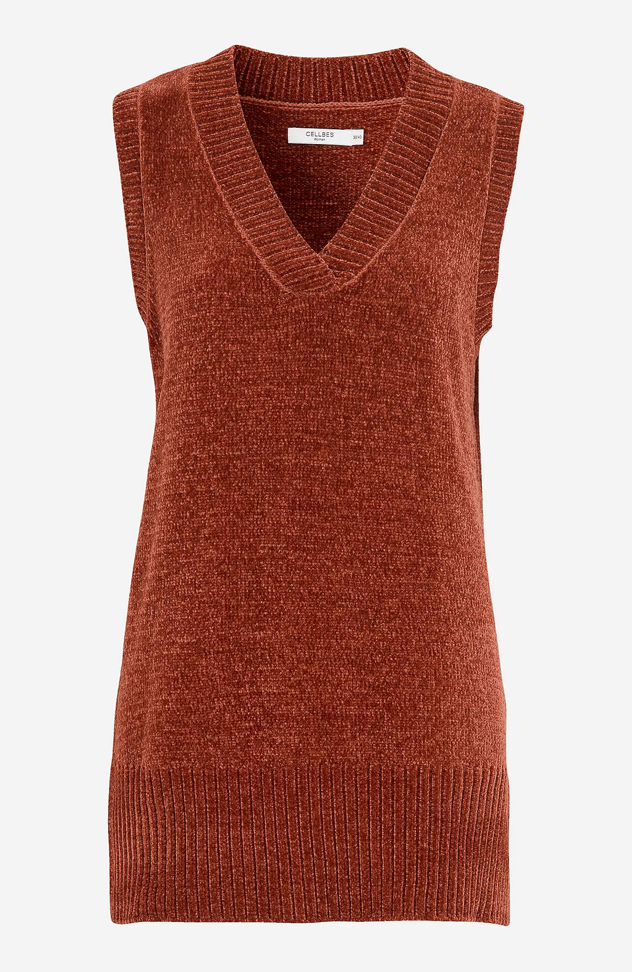 Blød vest i chenille