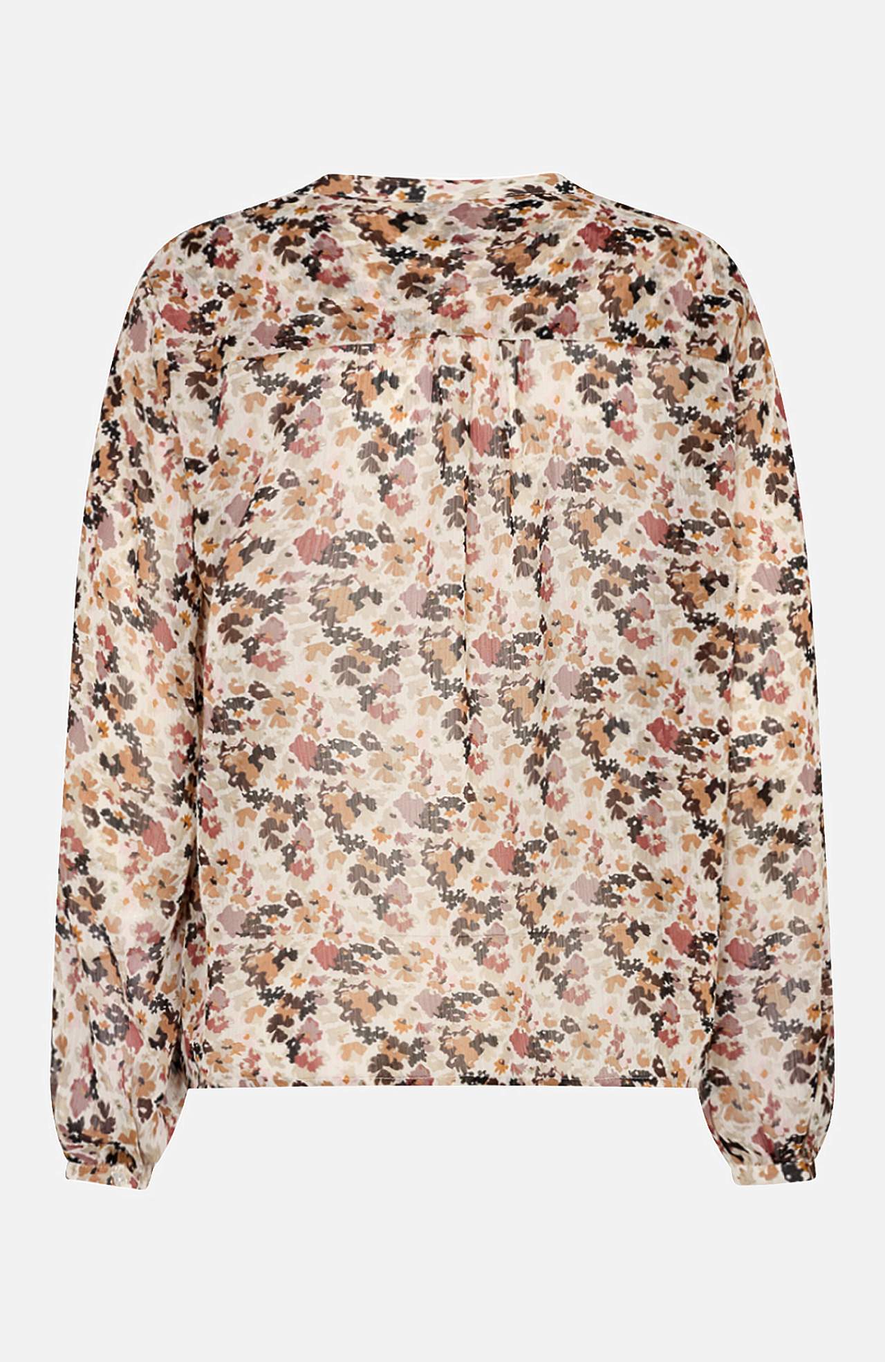 Mønstret chiffonbluse Elisa