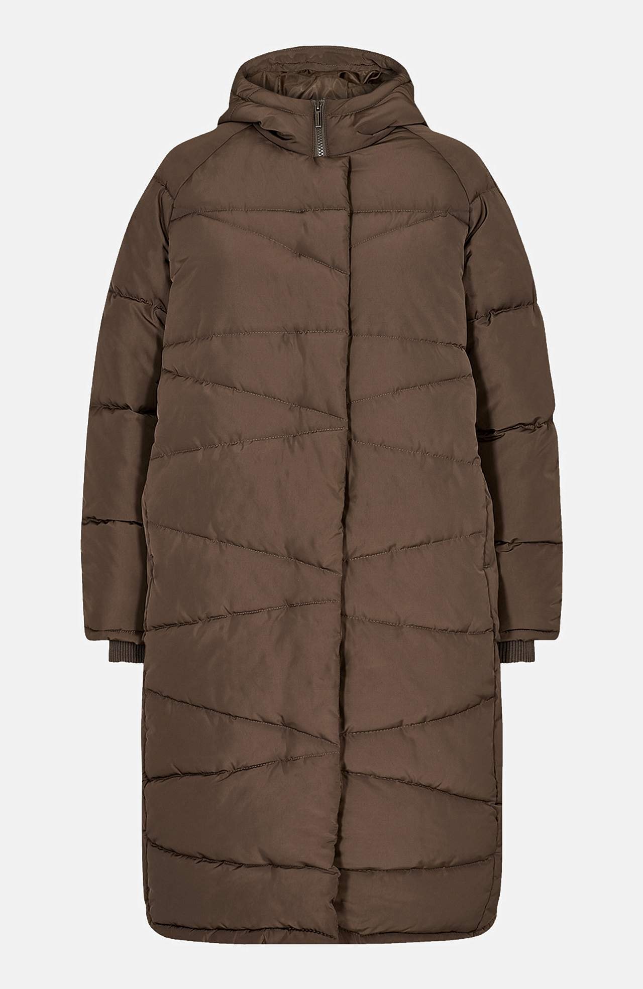Frakke med quiltet design