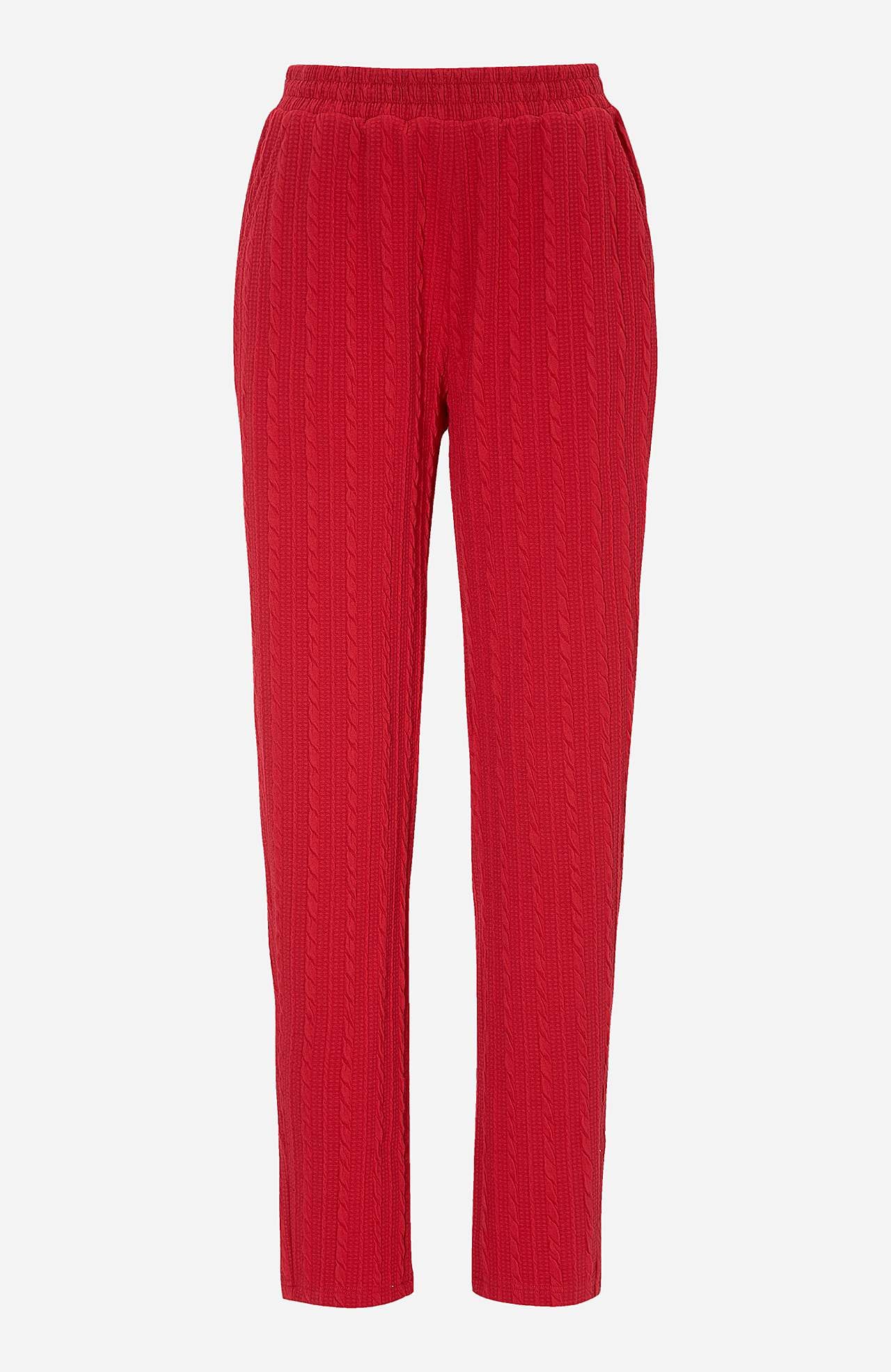 Strukturstrikkede jerseybukser