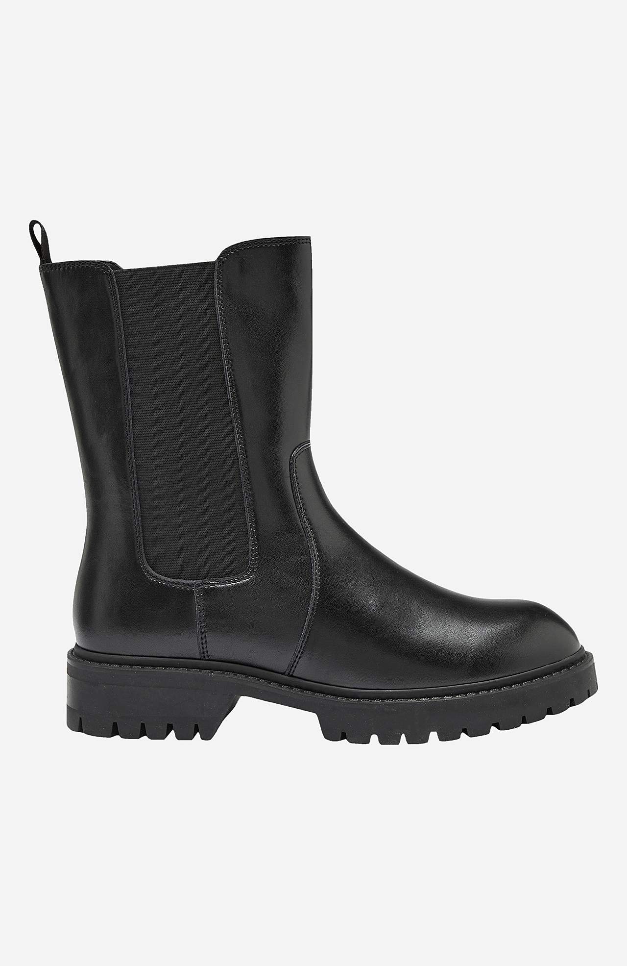 Høj chelseaboot med gummisål