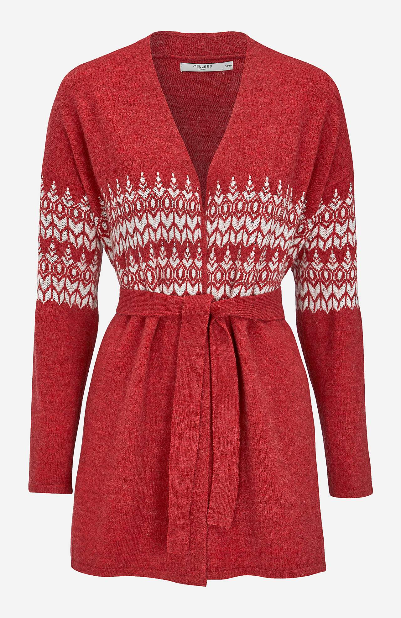 Jacquard-strikket cardigan Bonnie