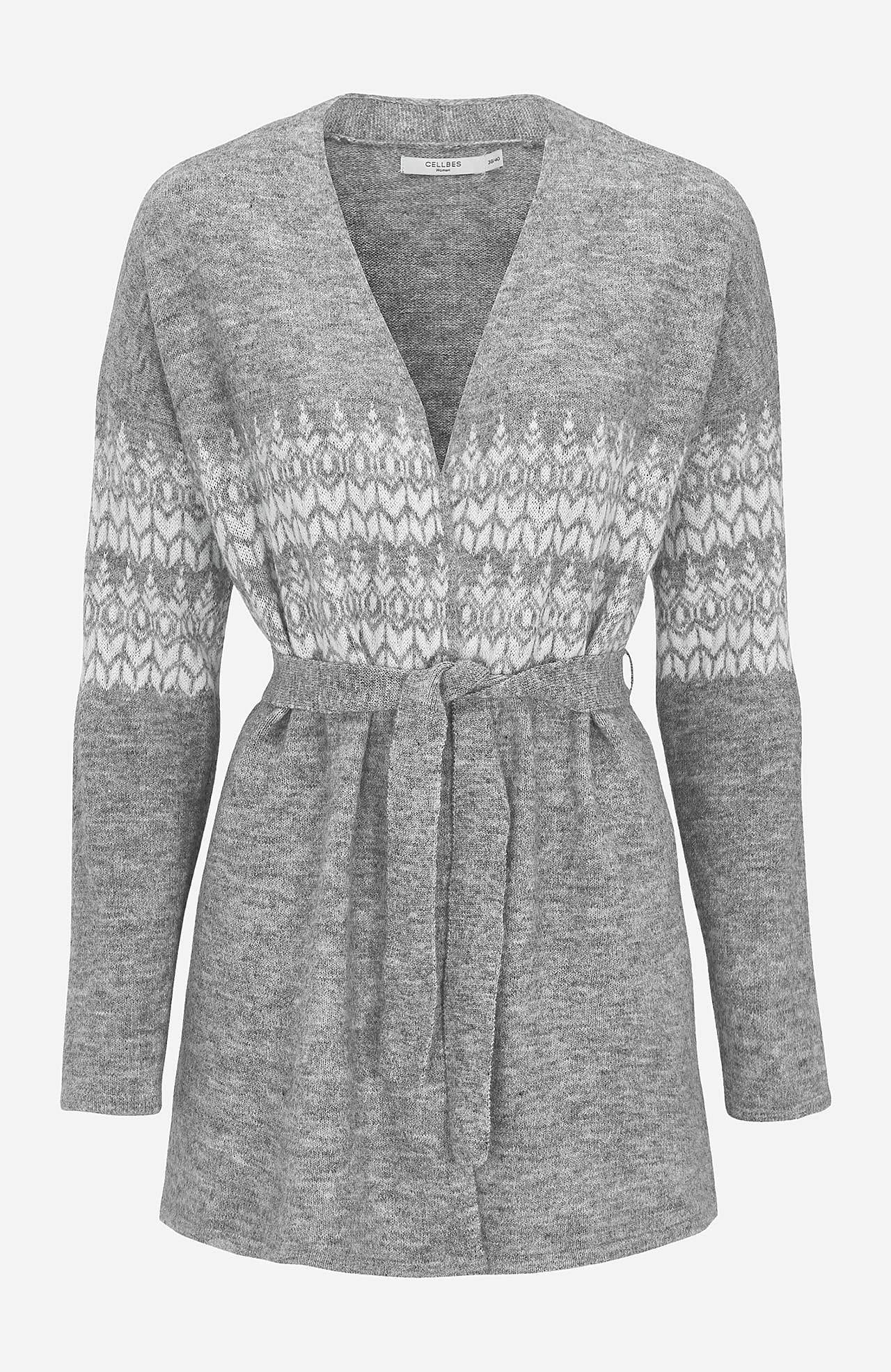 Jacquard-strikket cardigan Bonnie