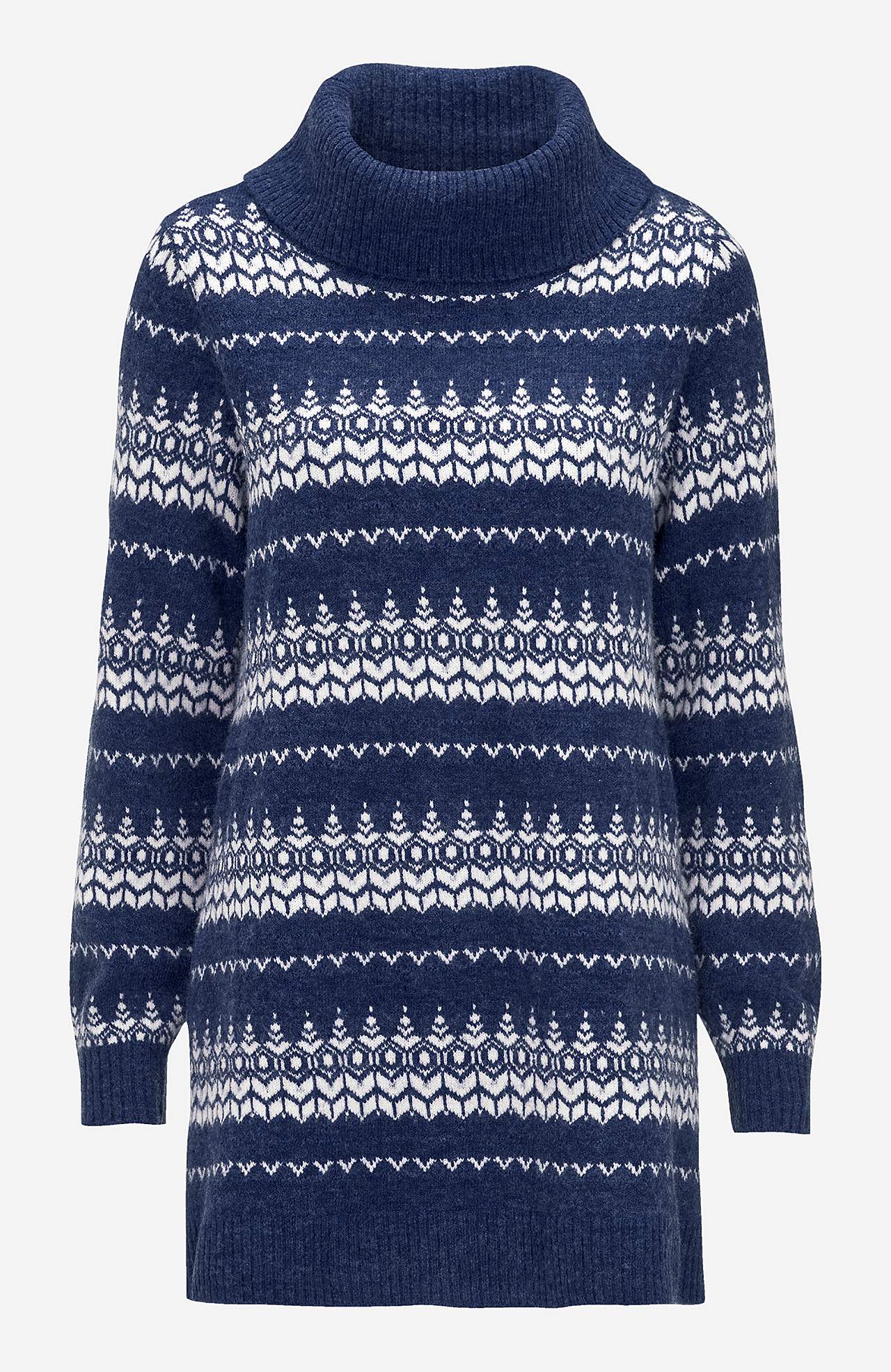 Jacquard-strikket tunika