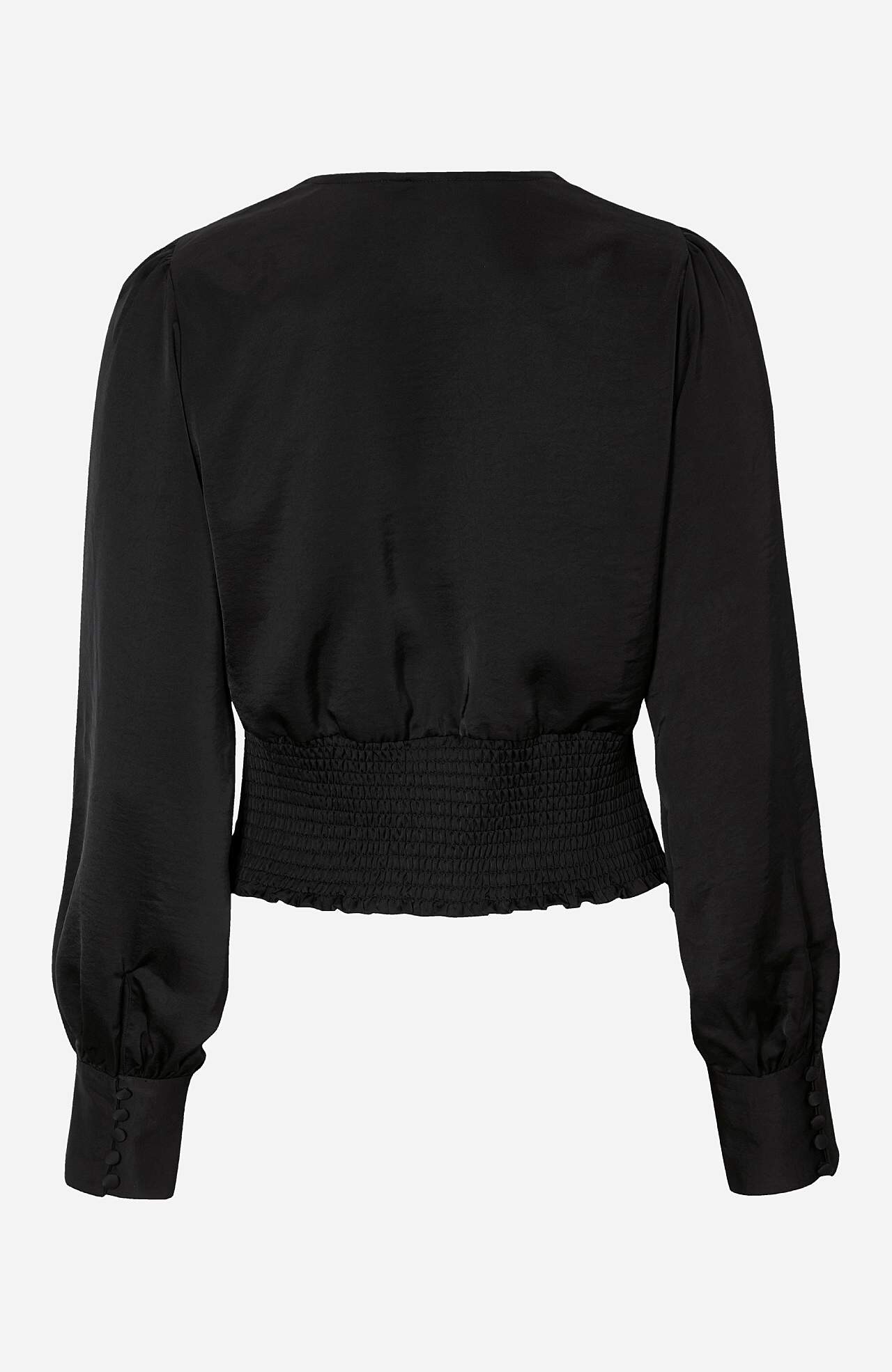 Satinbluse med drapering Pamela