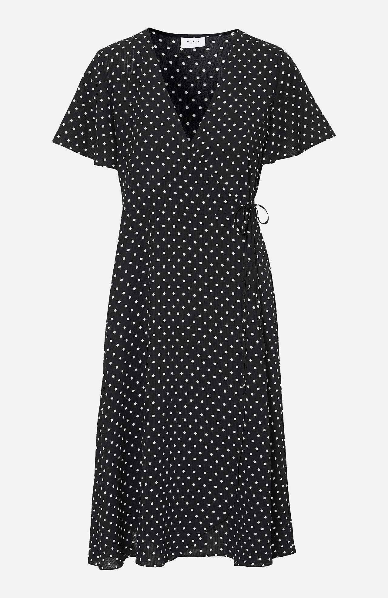 Mønstret slå-om kjole