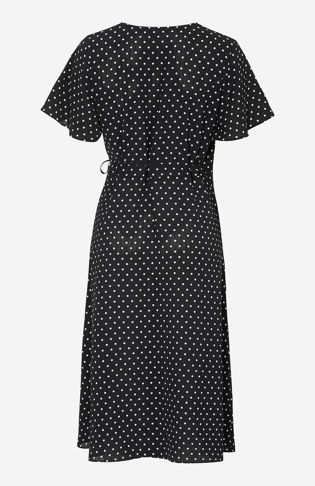 Mønstret slå-om kjole