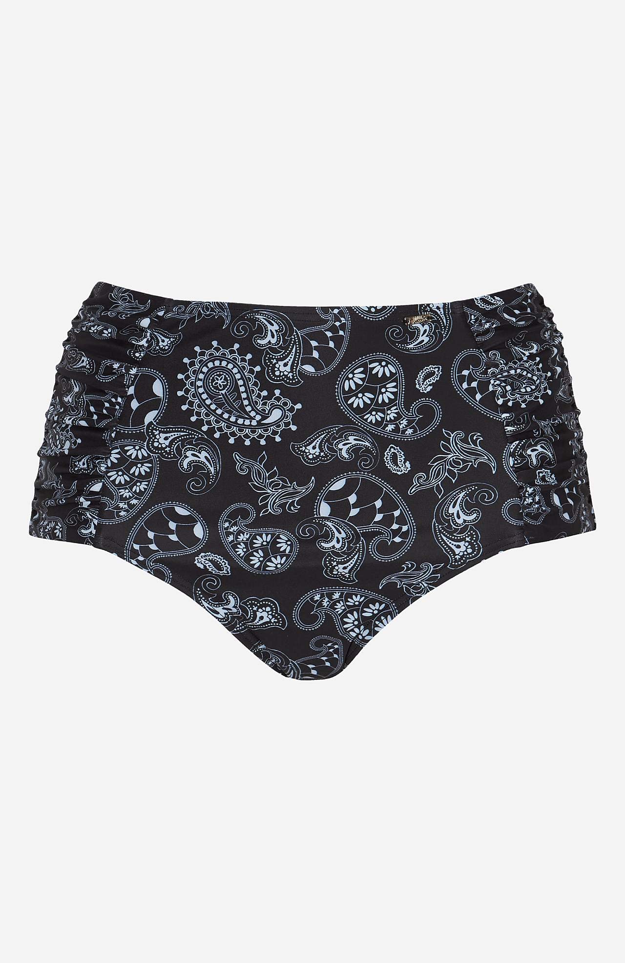 Bikiniunderdel med høj talje og et paisleymønster Honolulu