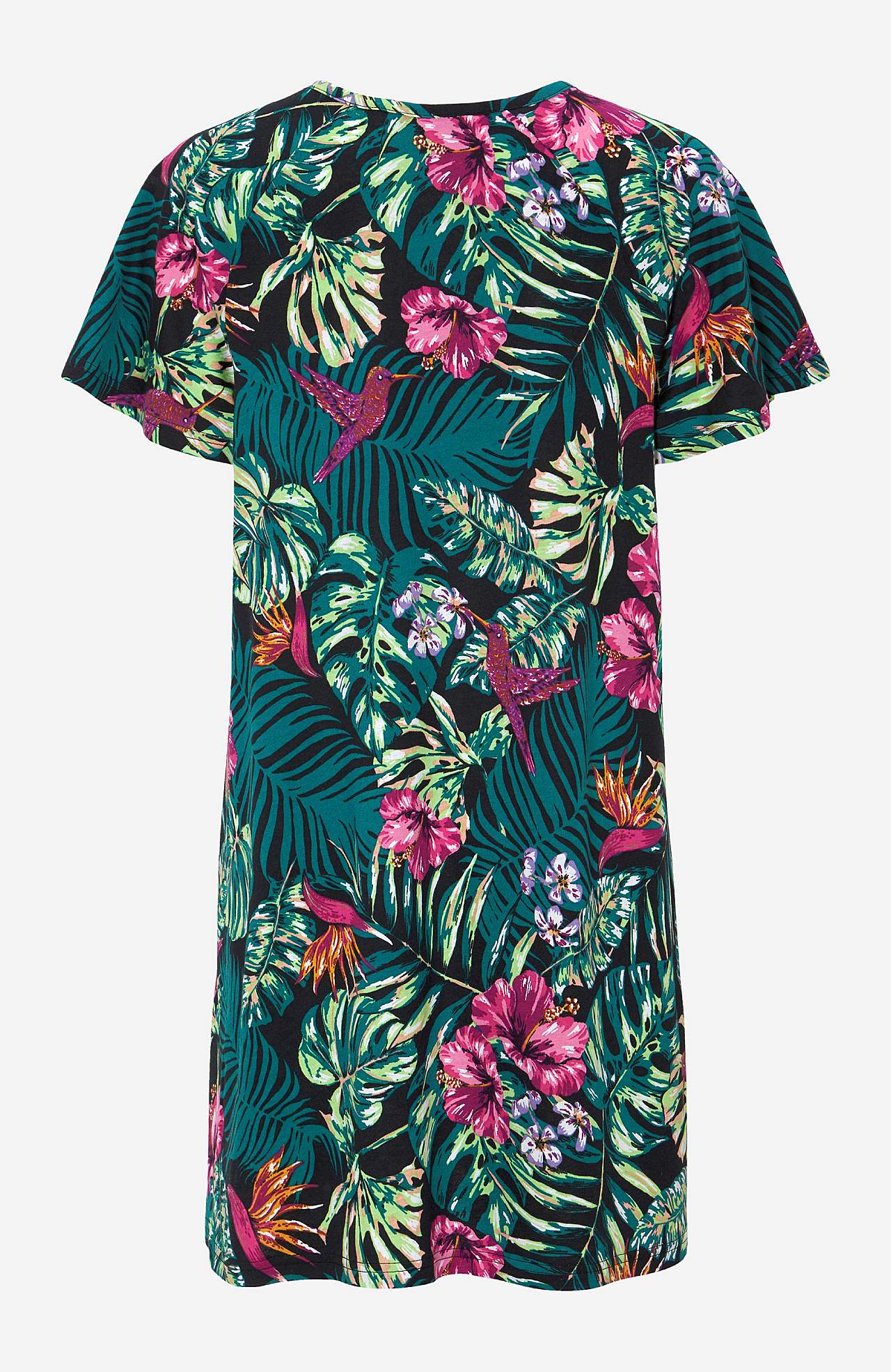 Jerseytunika med et blomstermønster