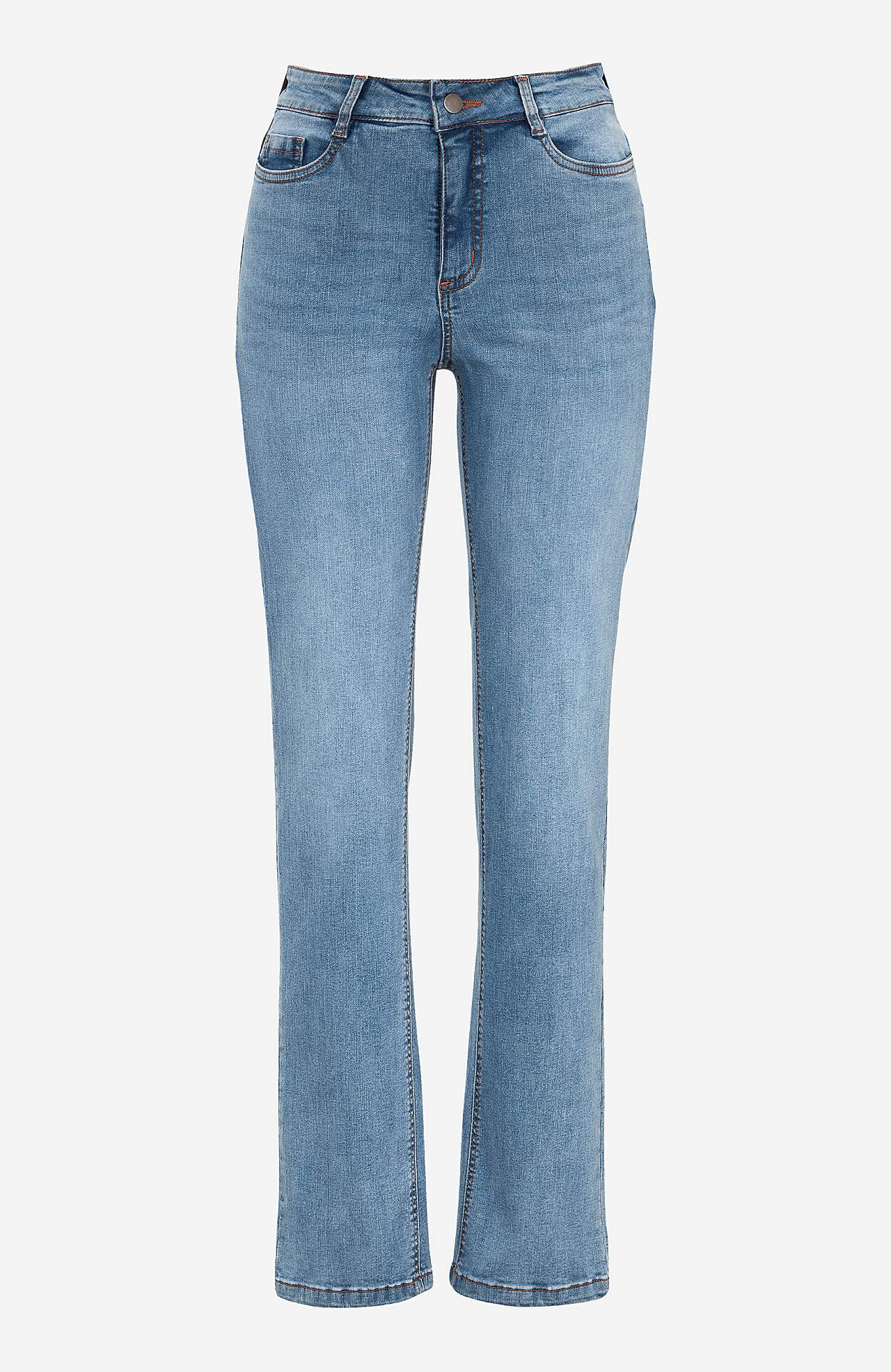 Stretchjeans med lige ben - tre længder