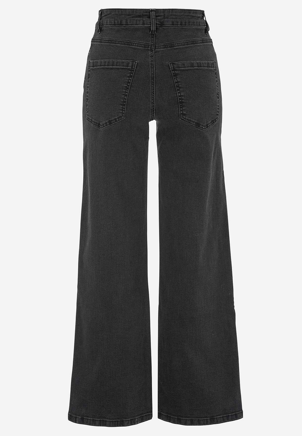 Brede jeans med høj talje