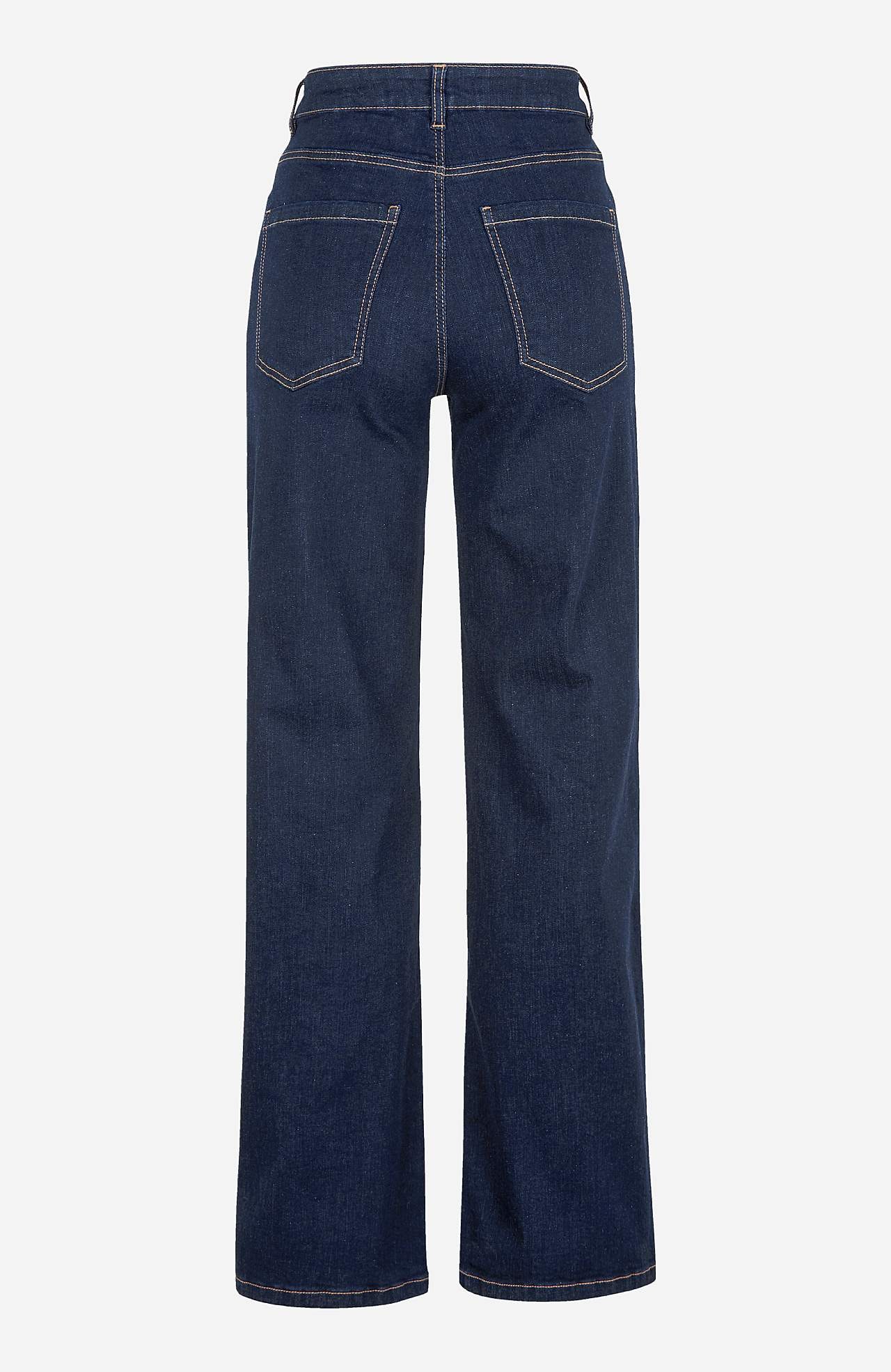 Brede jeans med høj talje