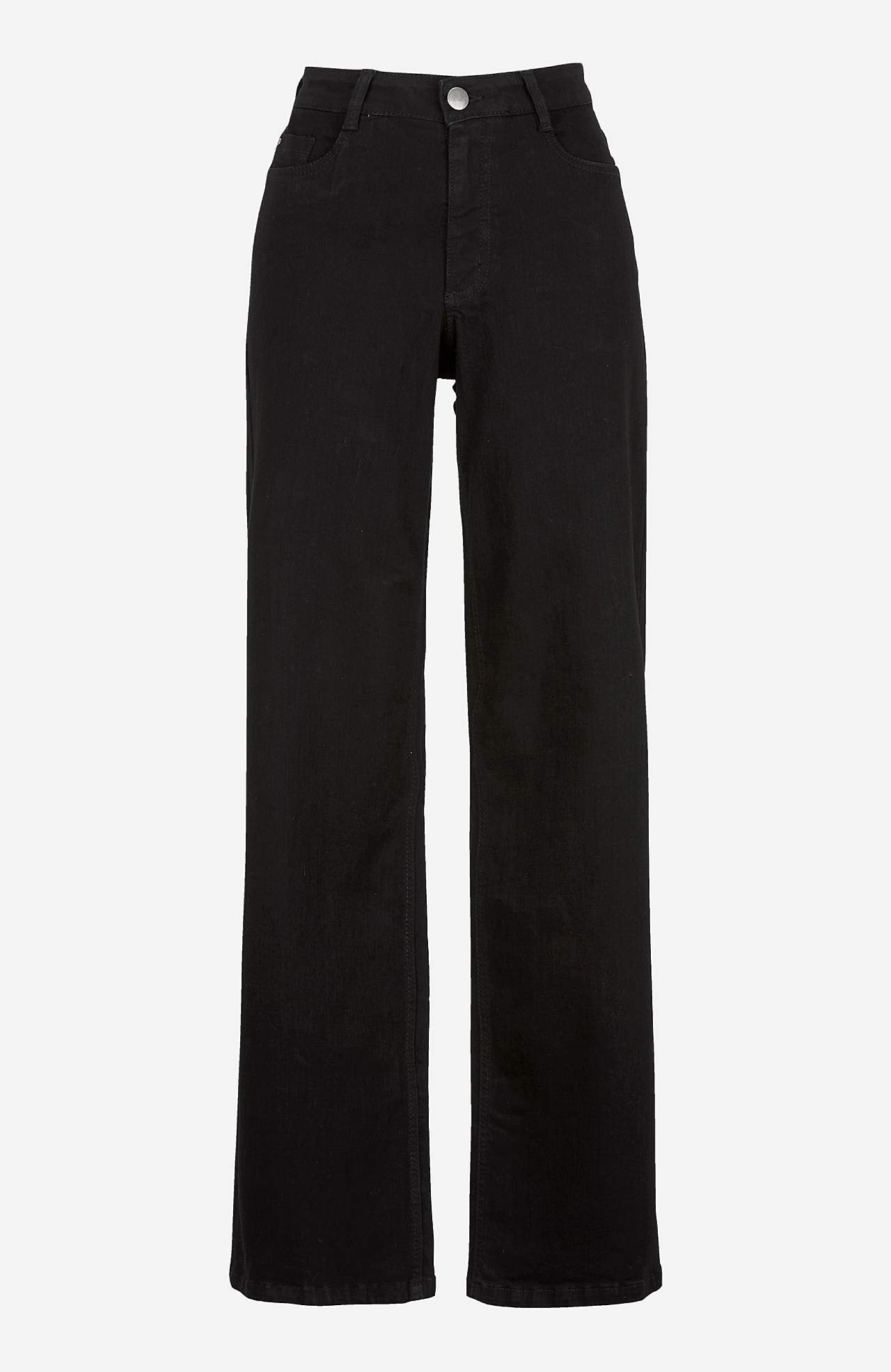 Brede jeans med høj talje