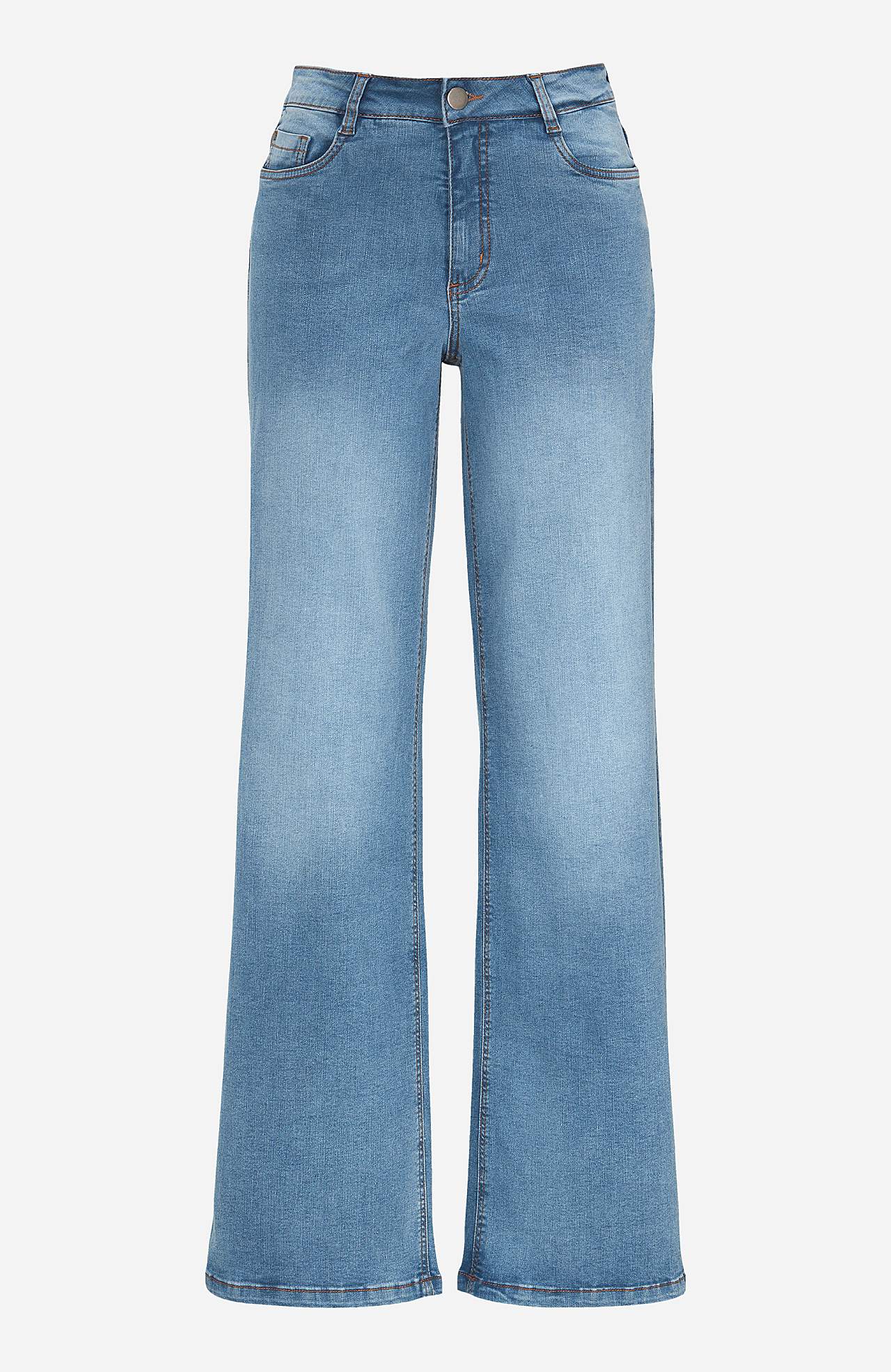 Brede jeans med høj talje