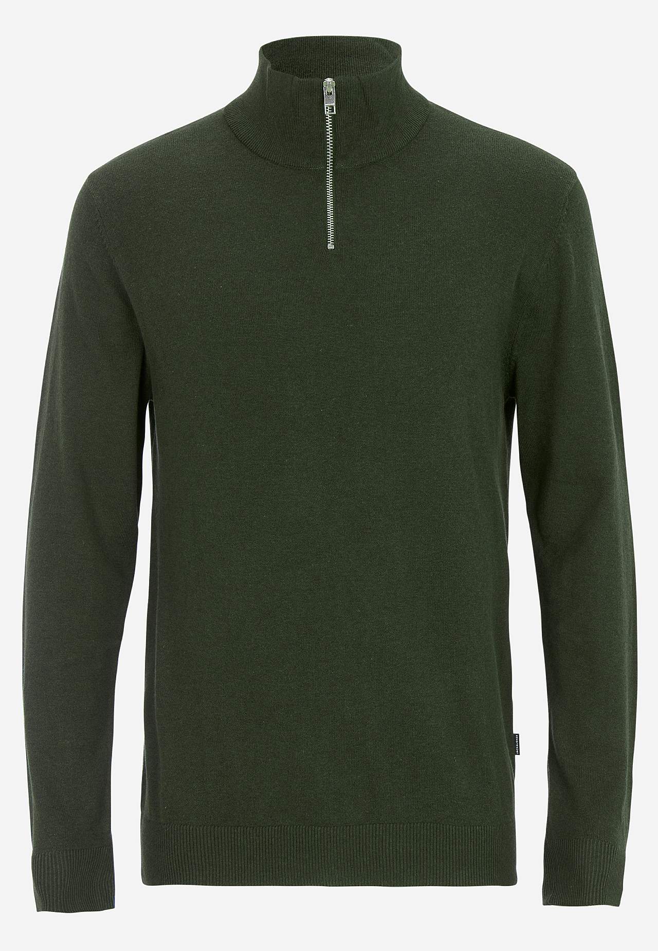 Fintstrikket trøje med lynlås