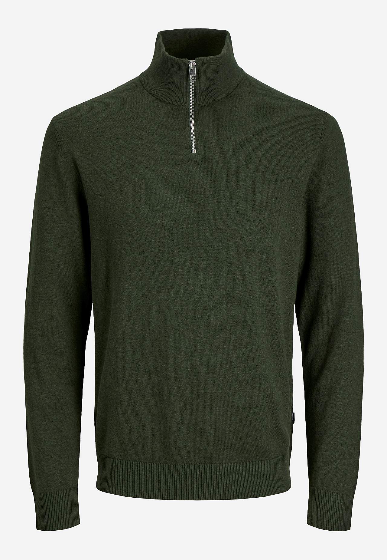 Fintstrikket trøje med lynlås