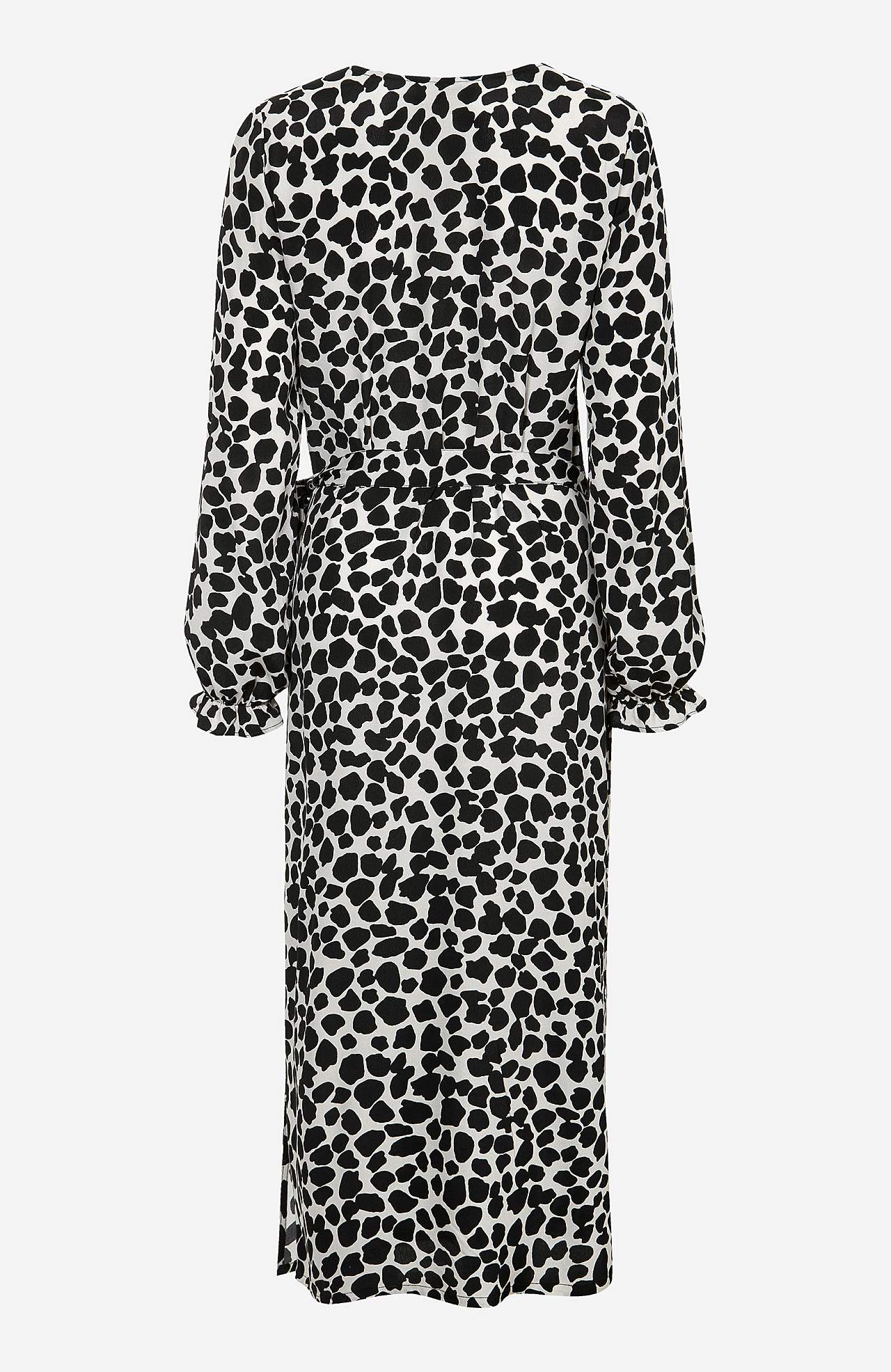 Mønstret slå-om kjole