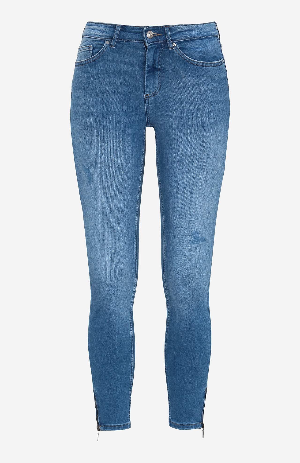 Ankeljeans med superstræk