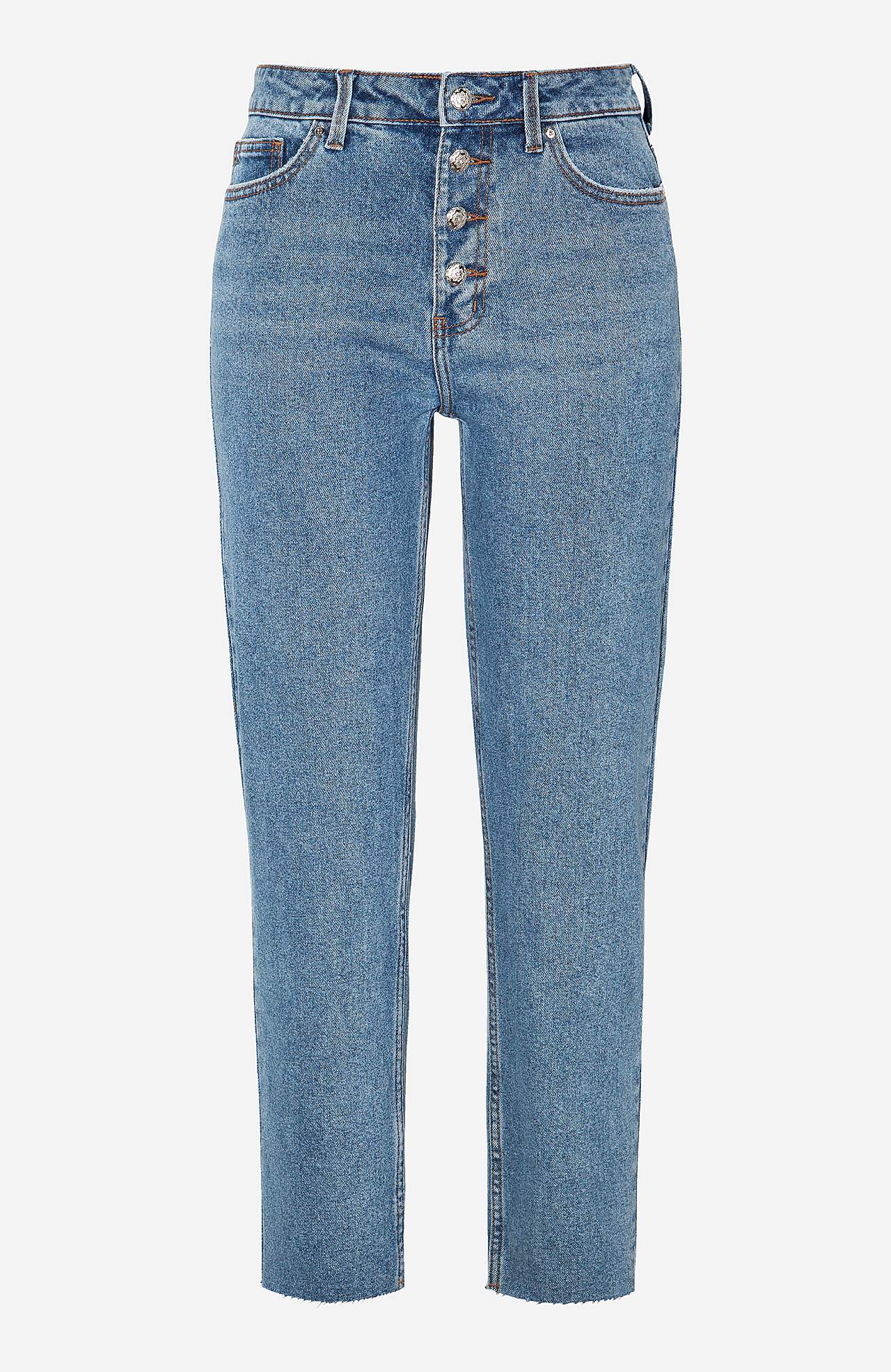 Komfortable jeans med høj talje Emily Button