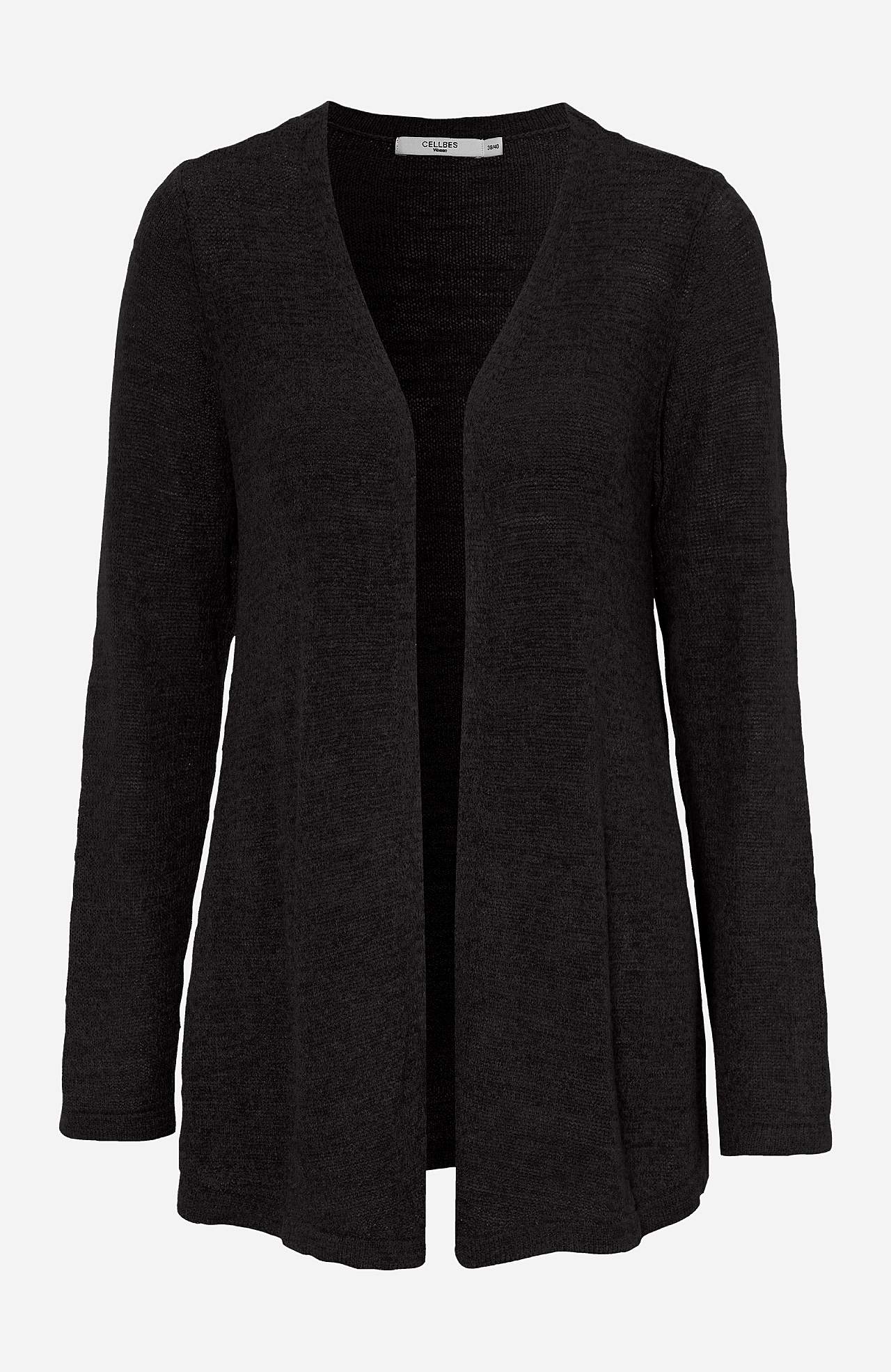 Strikket cardigan med åben front Marika