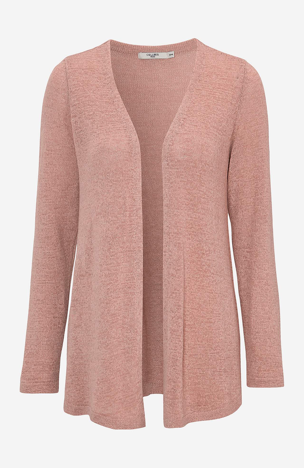 Strikket cardigan med åben front Marika