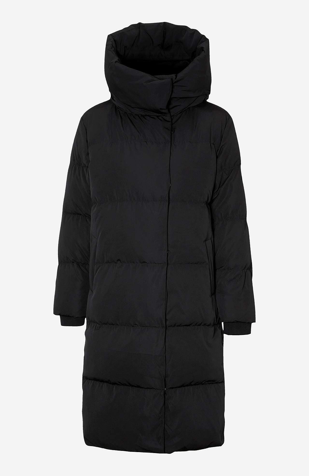 Dunjakke med stor krave