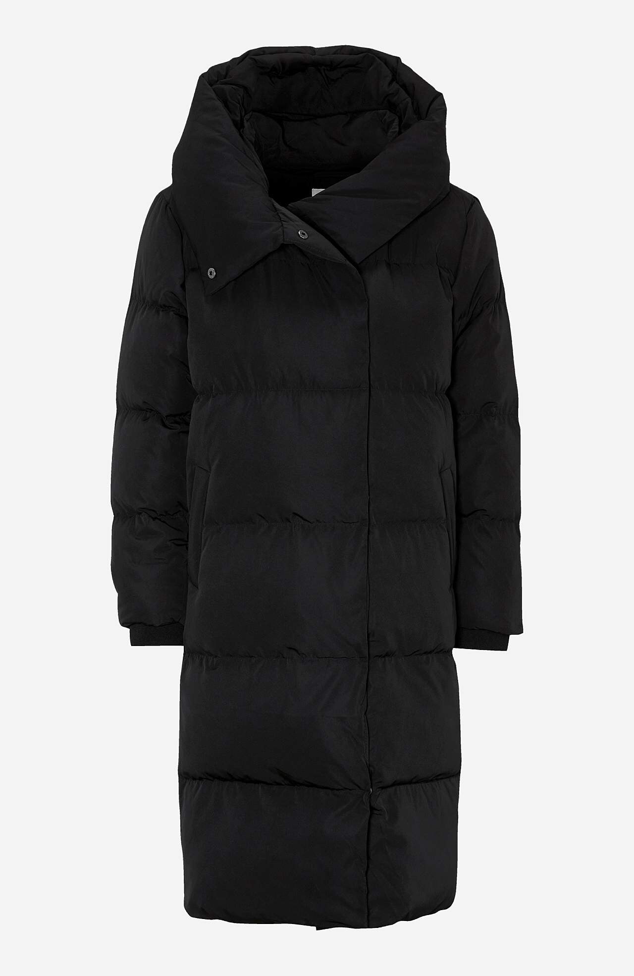 Dunjakke med stor krave