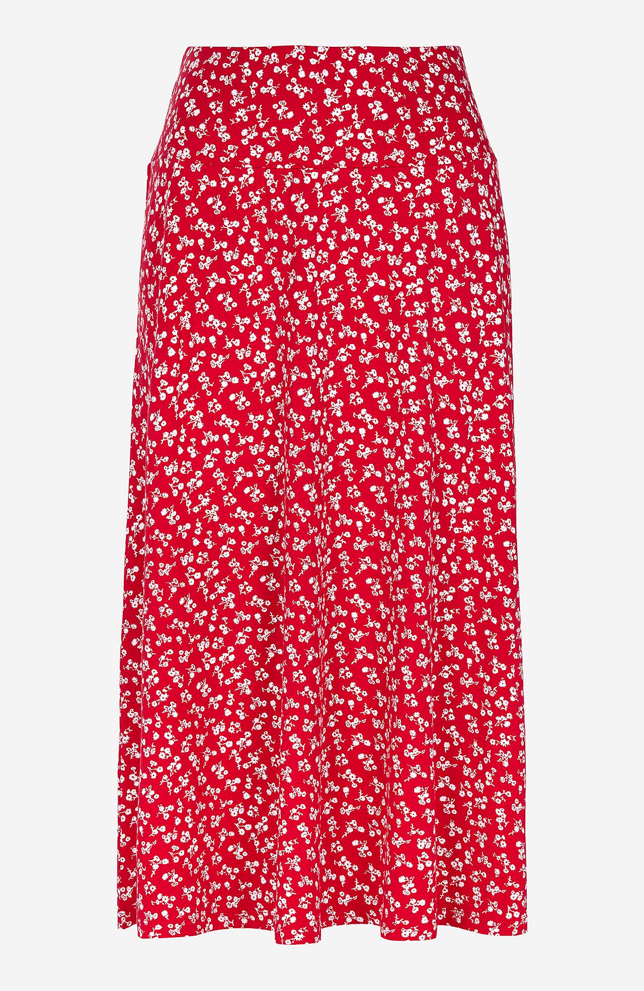 Lang jerseynederdel med svaj Kate