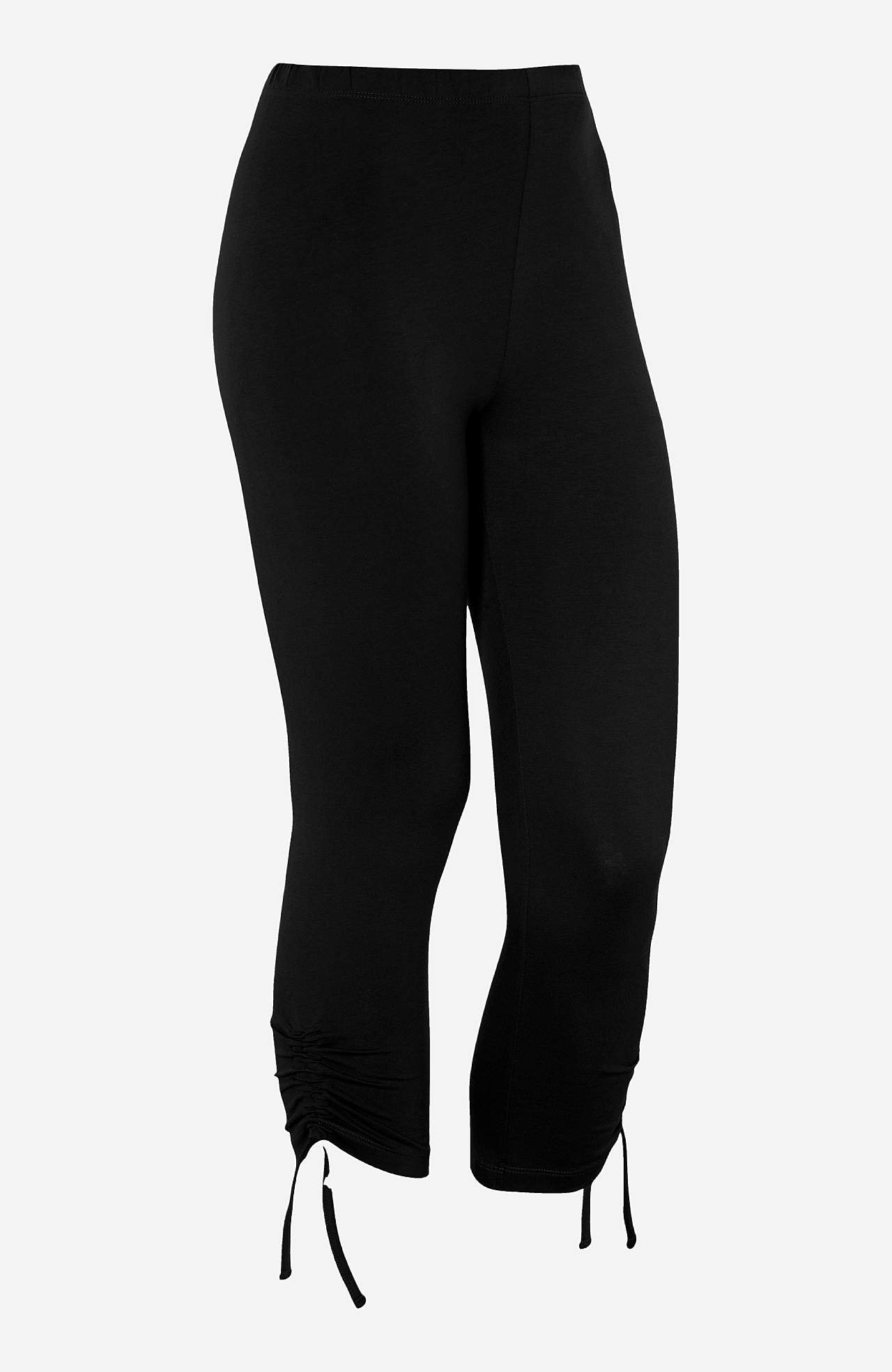 Capri leggings med træksnøre på benafslutningerne Astrid 2-pack